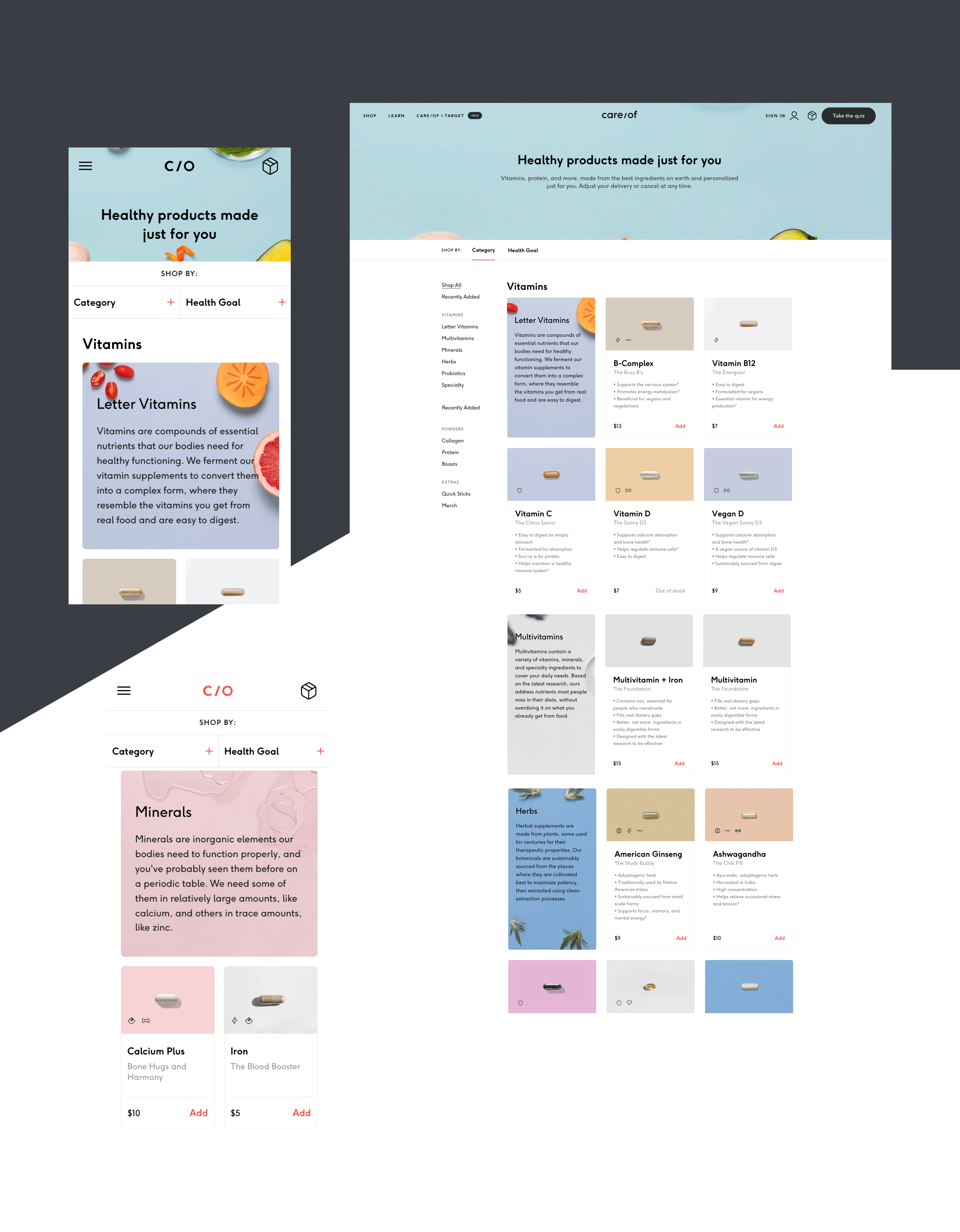 UI/UX Care/of-American market — Изображение №6 — Интерфейсы, Брендинг на Dprofile