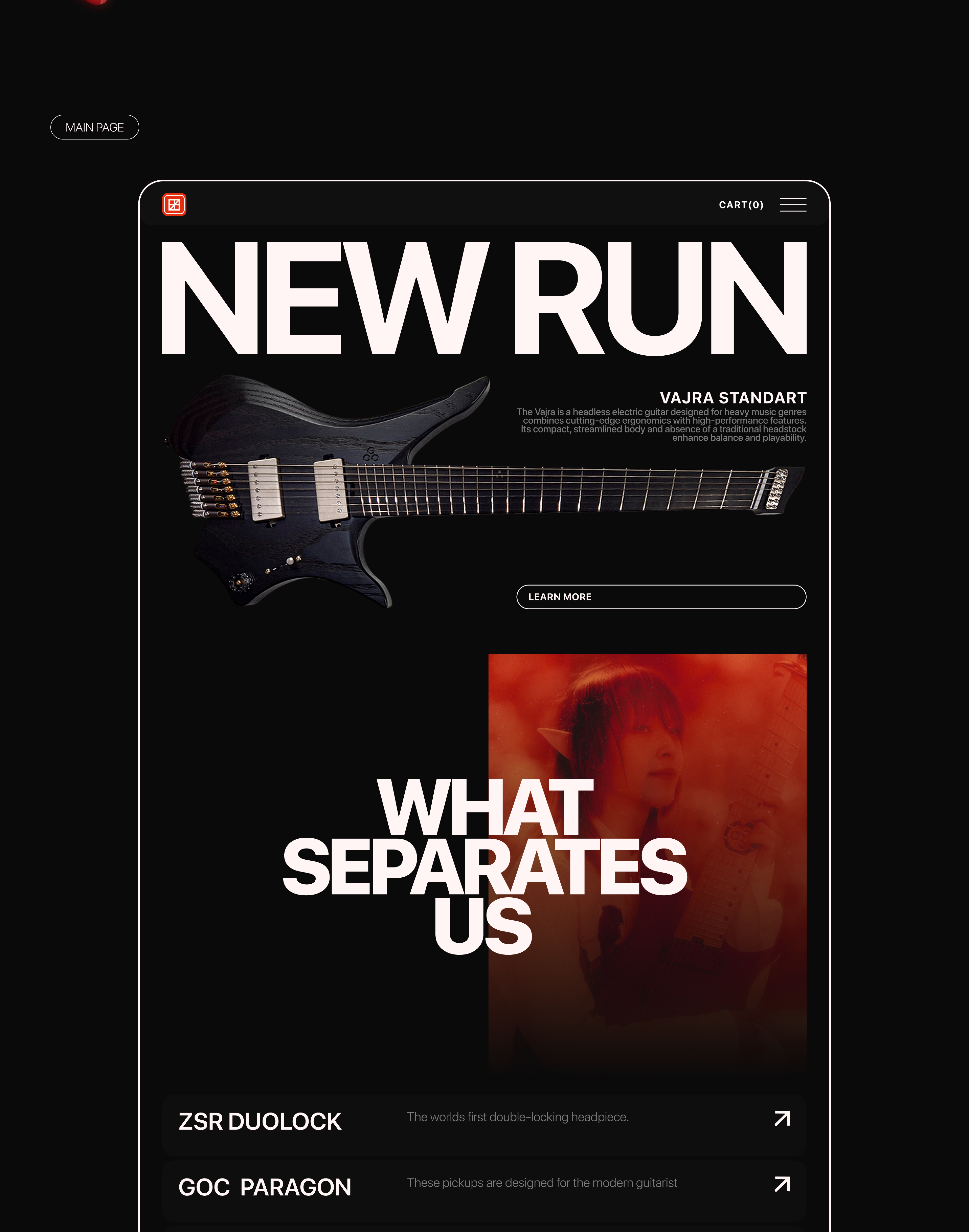GOC GUITAR STORE REDESIGN — Изображение №2 — Интерфейсы на Dprofile