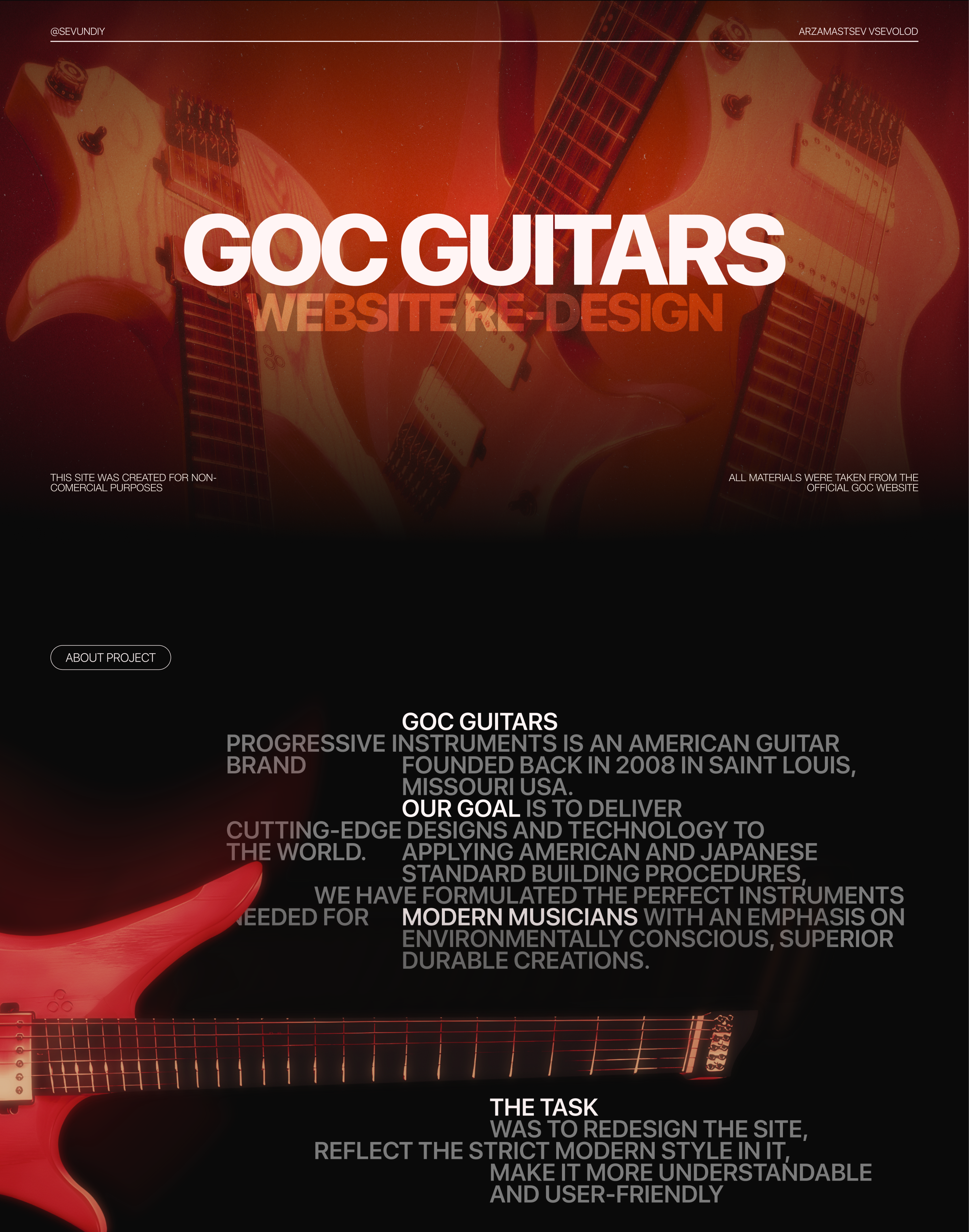 GOC GUITAR STORE REDESIGN — Изображение №1 — Интерфейсы на Dprofile