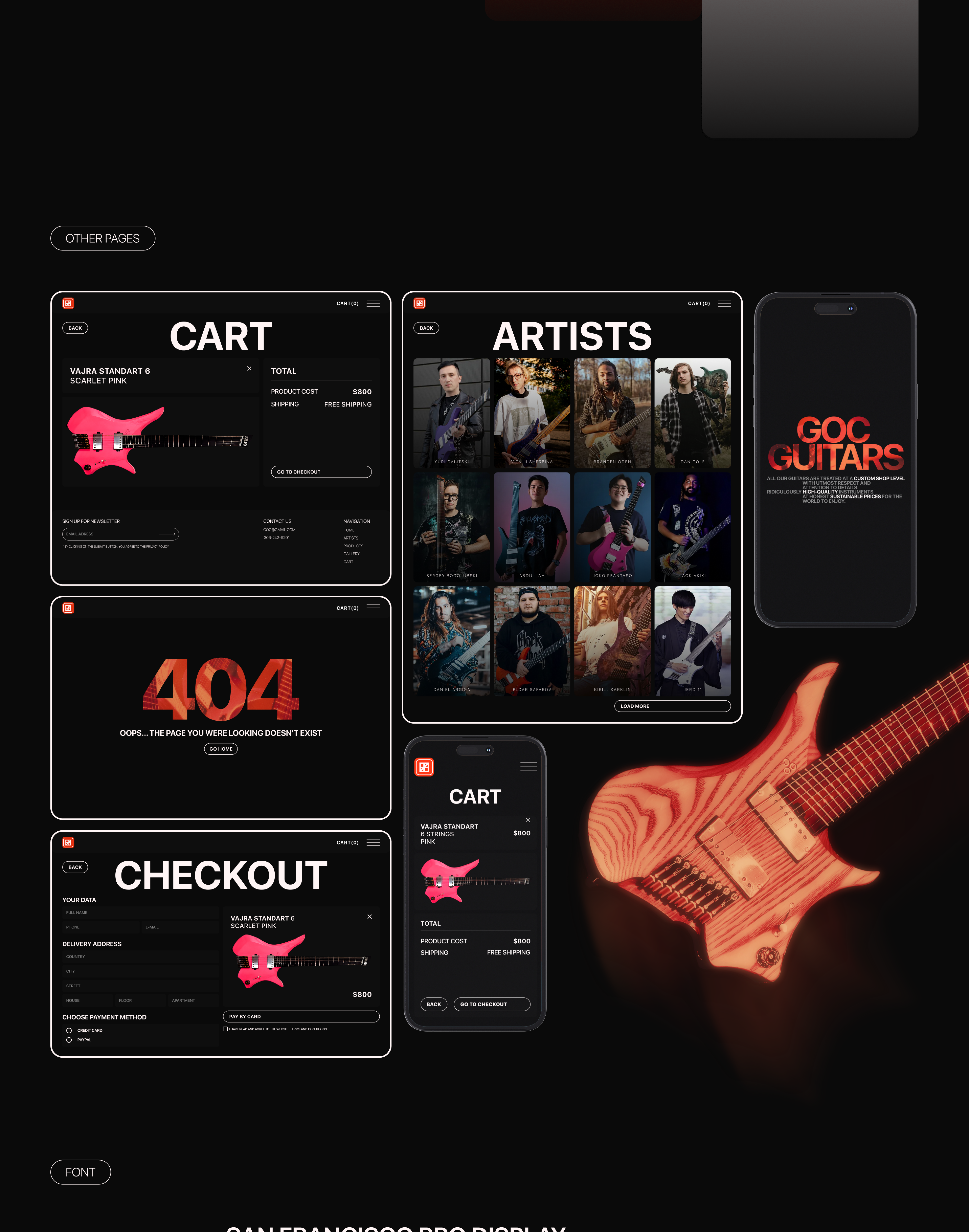 GOC GUITAR STORE REDESIGN — Изображение №8 — Интерфейсы на Dprofile