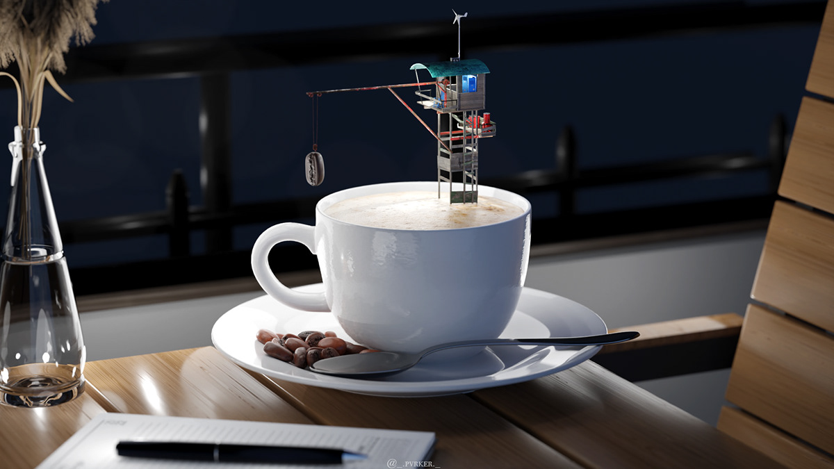 Coffee — Изображение №1 — Иллюстрация, 3D на Dprofile