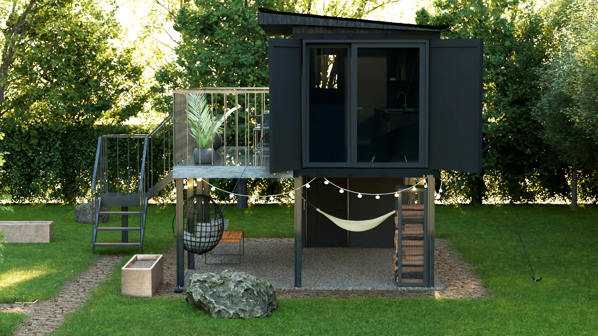 CONTAINER HOUSE — Изображение №11 — Иллюстрация, 3D на Dprofile