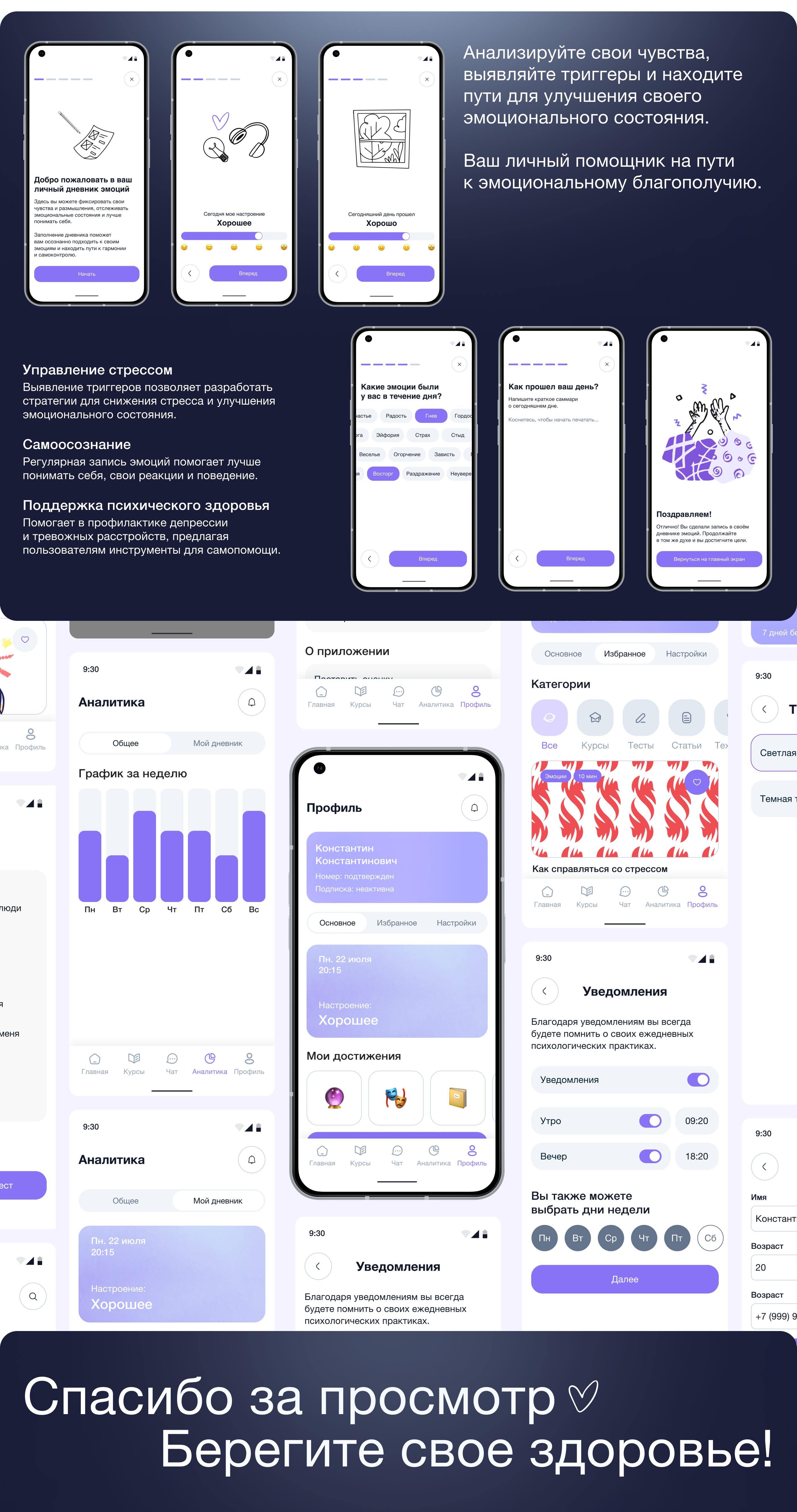 Psychological mobile app — Изображение №4 — Интерфейсы на Dprofile