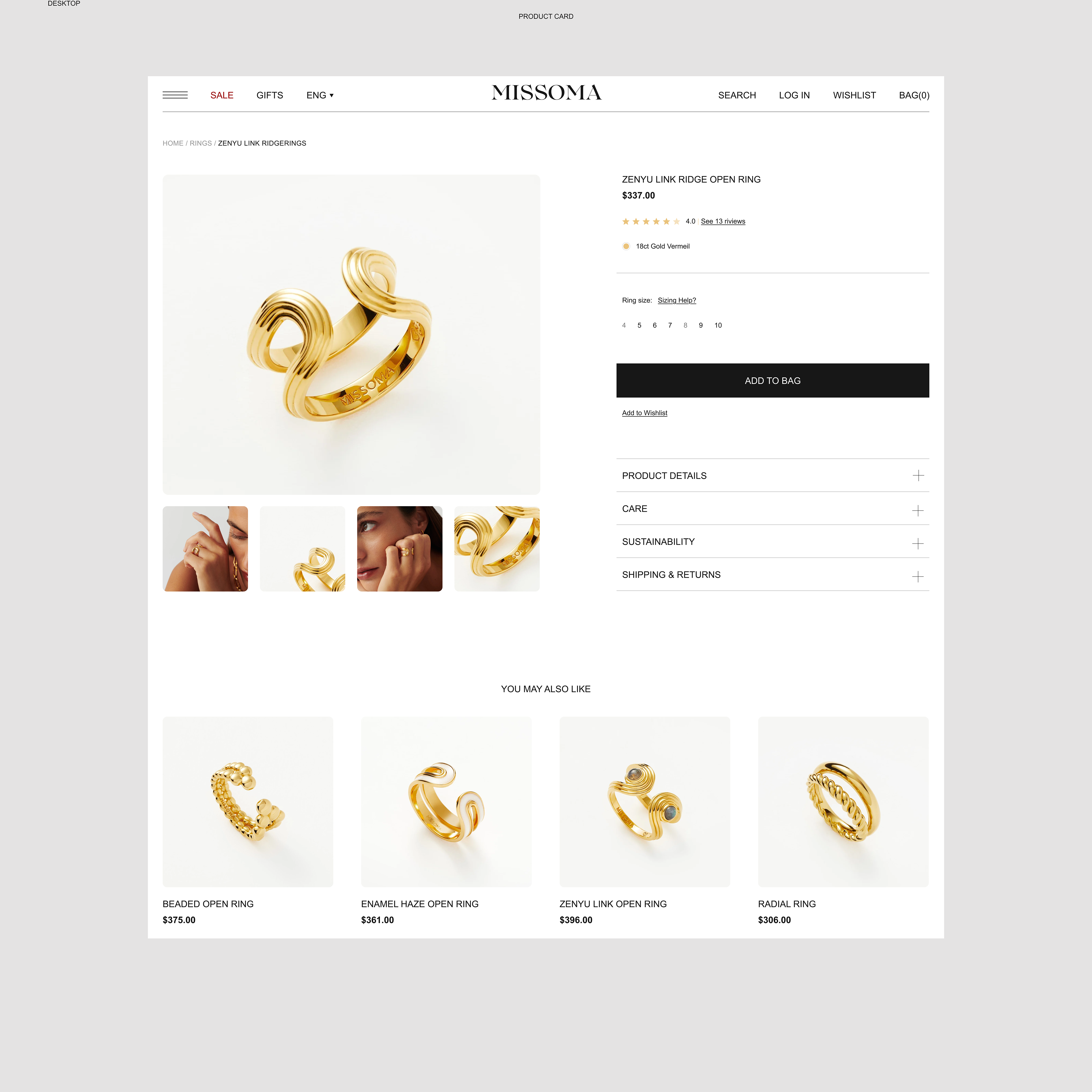 Online jewelry store — Изображение №13 — Интерфейсы на Dprofile