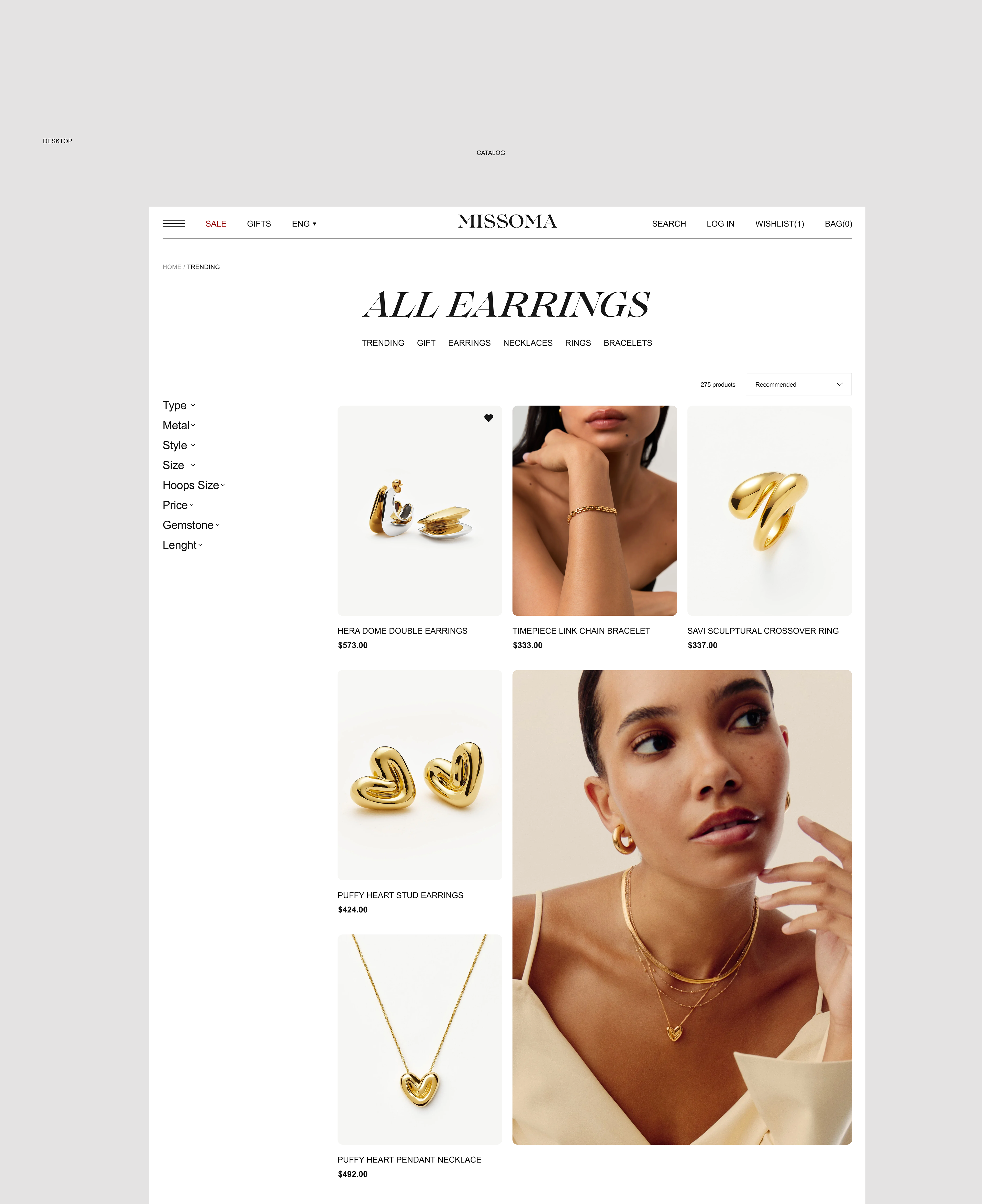 Online jewelry store — Изображение №9 — Интерфейсы на Dprofile