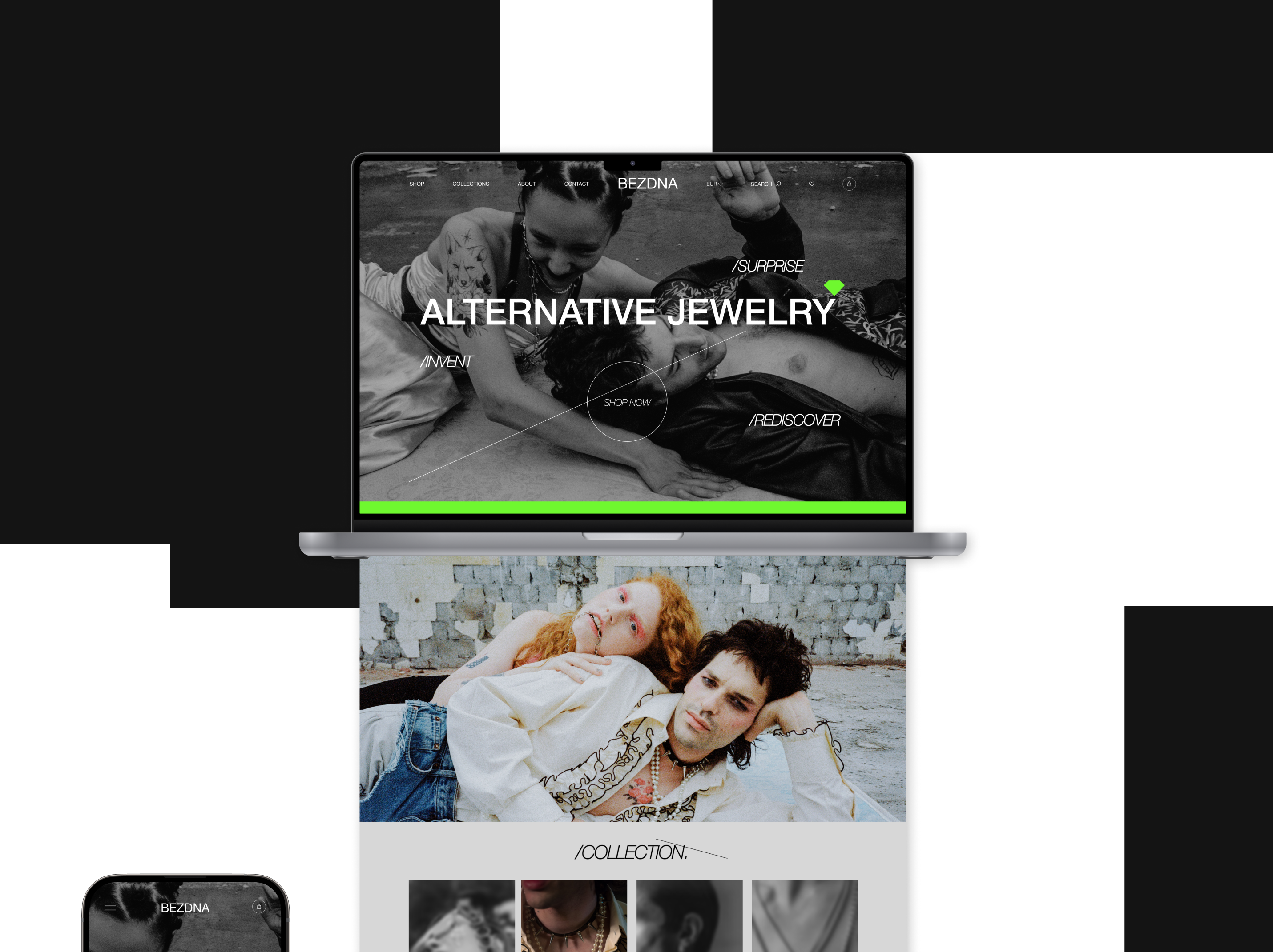 Online-store website brand "BEZDNA JEWELRY" — Изображение №5 — Интерфейсы, Брендинг на Dprofile