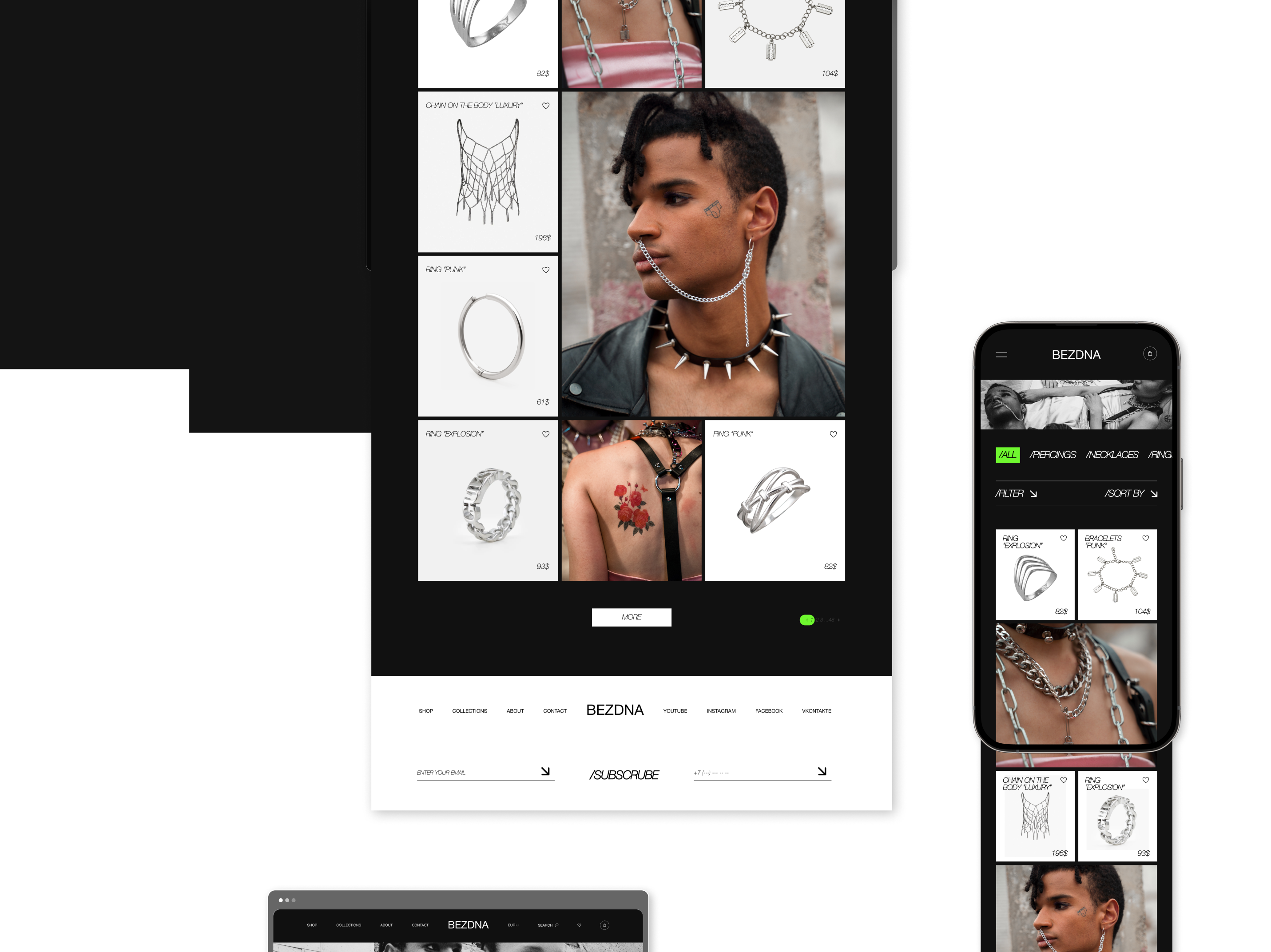 Online-store website brand "BEZDNA JEWELRY" — Изображение №10 — Интерфейсы, Брендинг на Dprofile