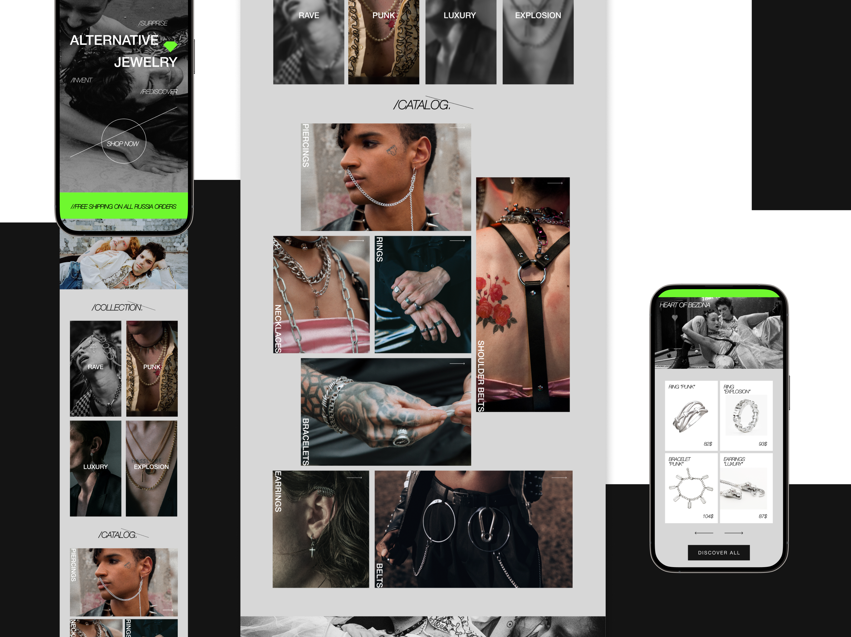 Online-store website brand "BEZDNA JEWELRY" — Изображение №6 — Интерфейсы, Брендинг на Dprofile