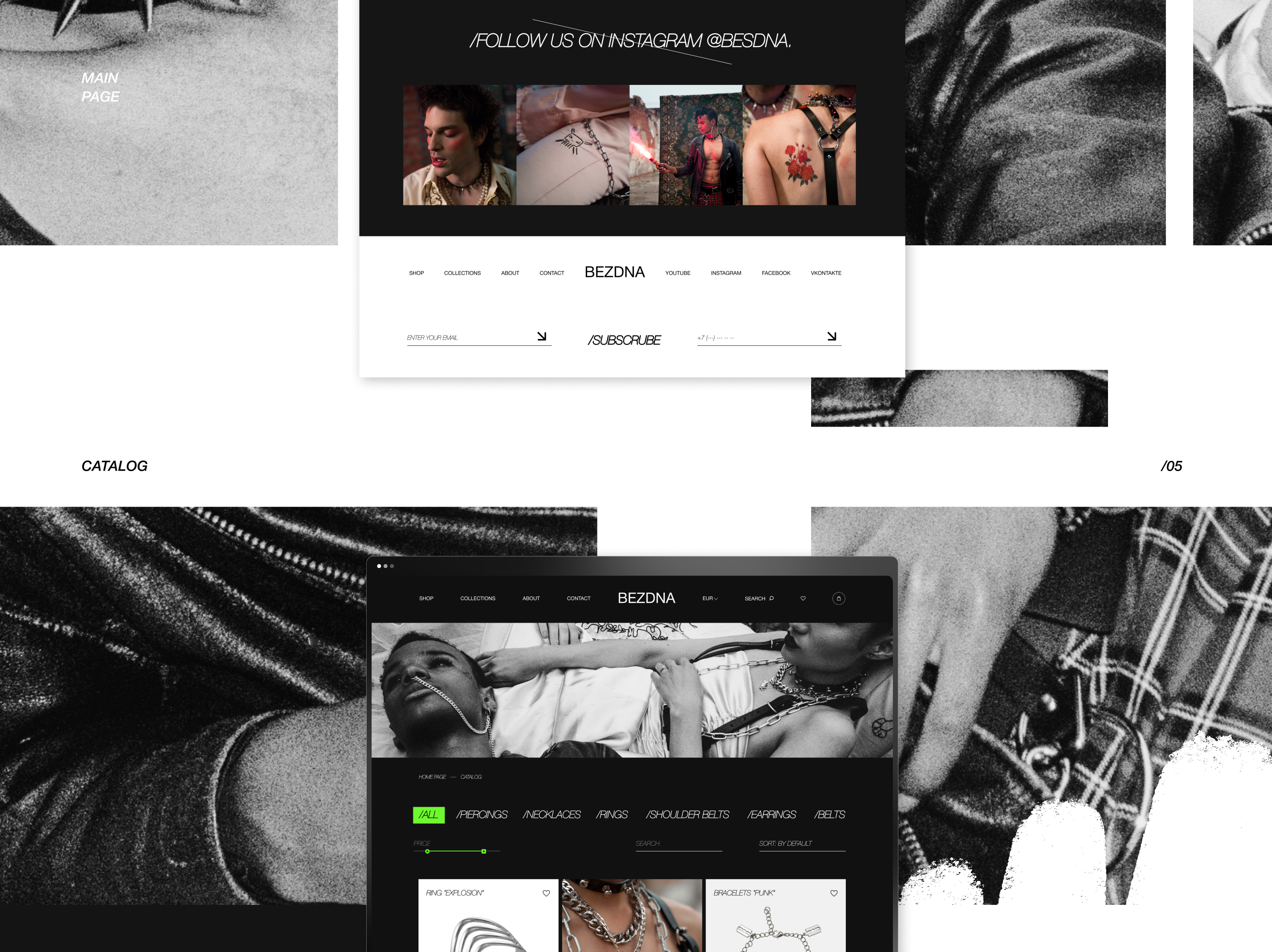 Online-store website brand "BEZDNA JEWELRY" — Изображение №9 — Интерфейсы, Брендинг на Dprofile