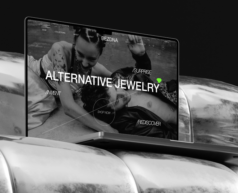 Online-store website brand "BEZDNA JEWELRY" на Dprofile