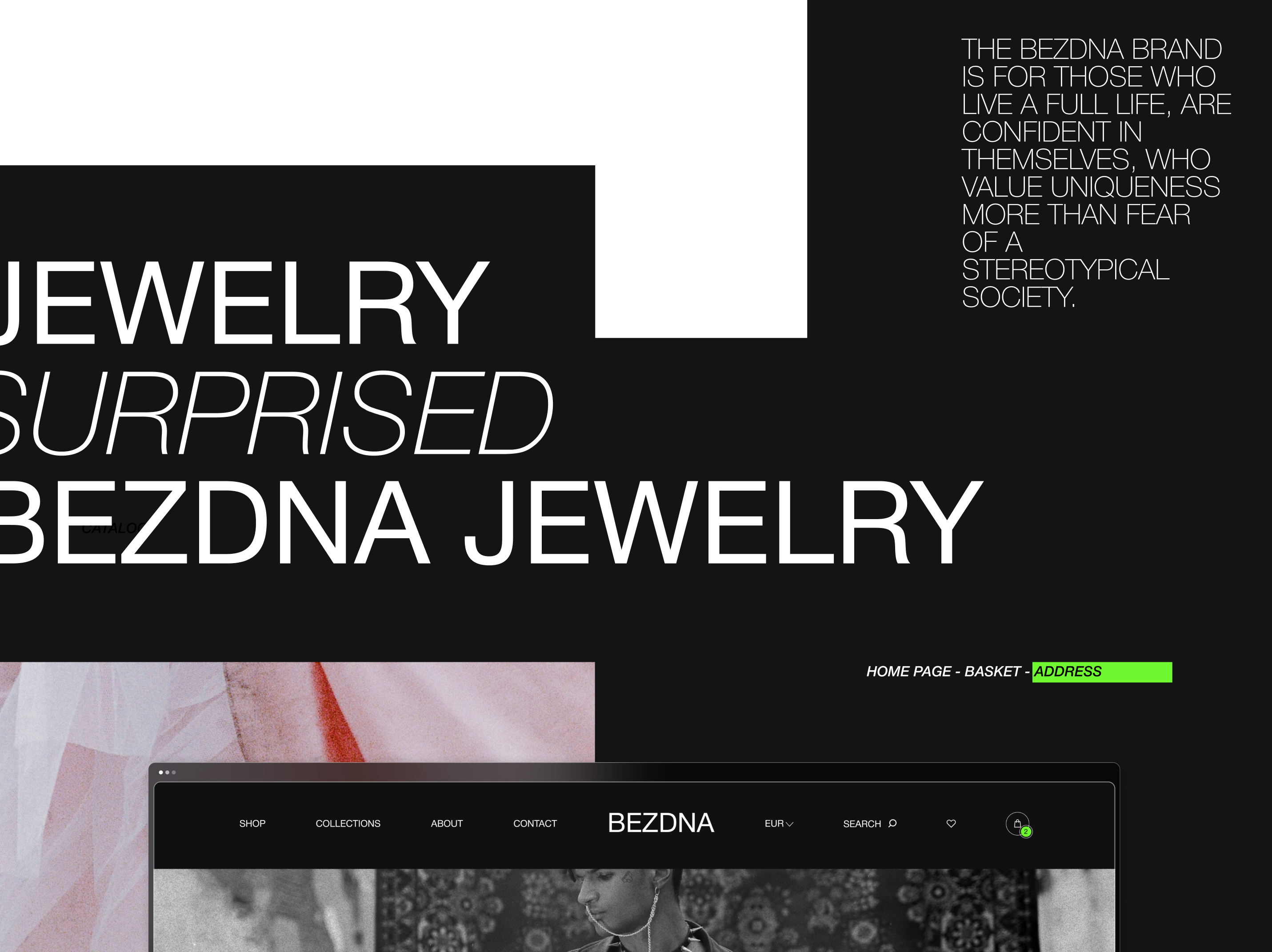 Online-store website brand "BEZDNA JEWELRY" — Изображение №15 — Интерфейсы, Брендинг на Dprofile