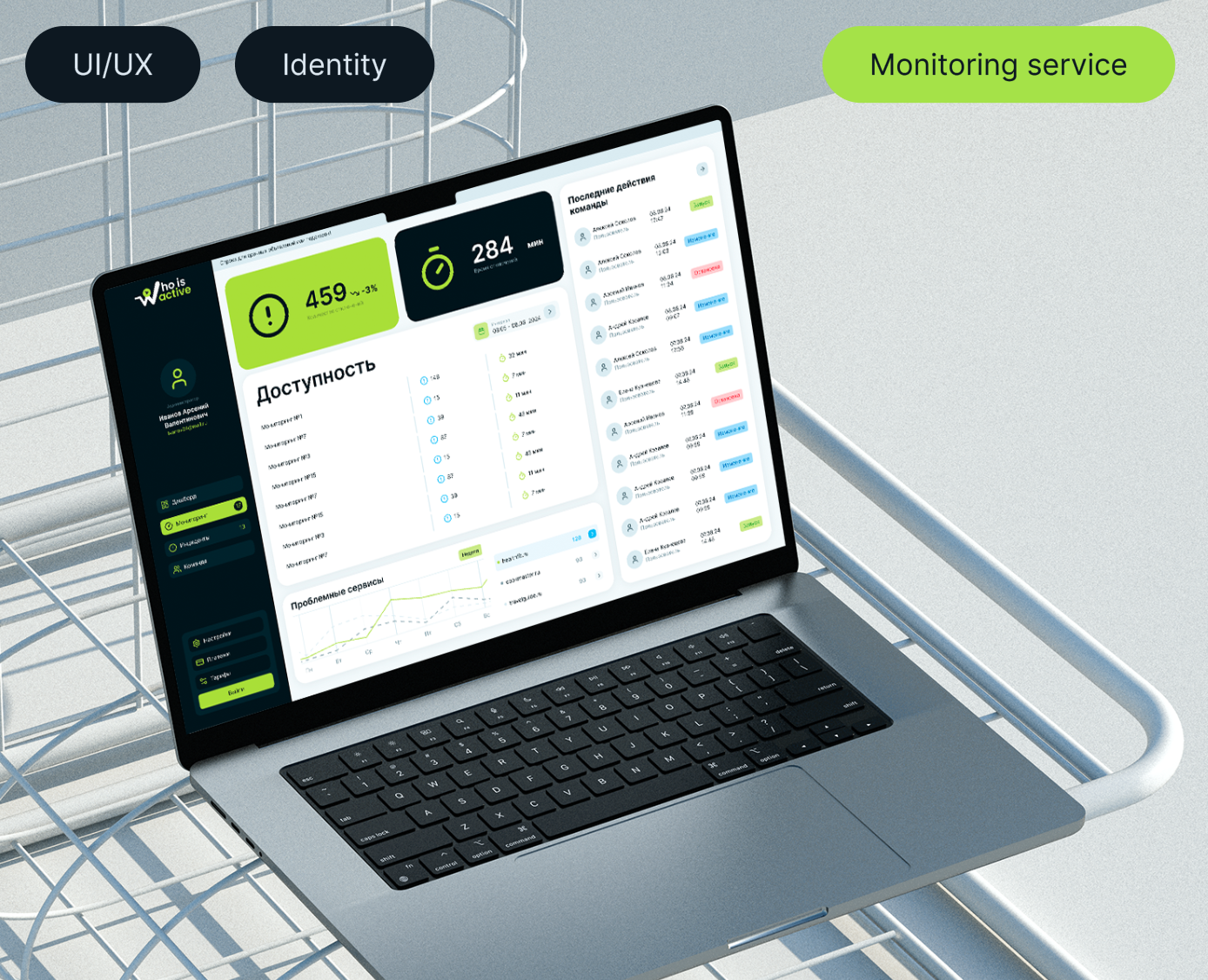 Monitoring service | UI/UX на Dprofile