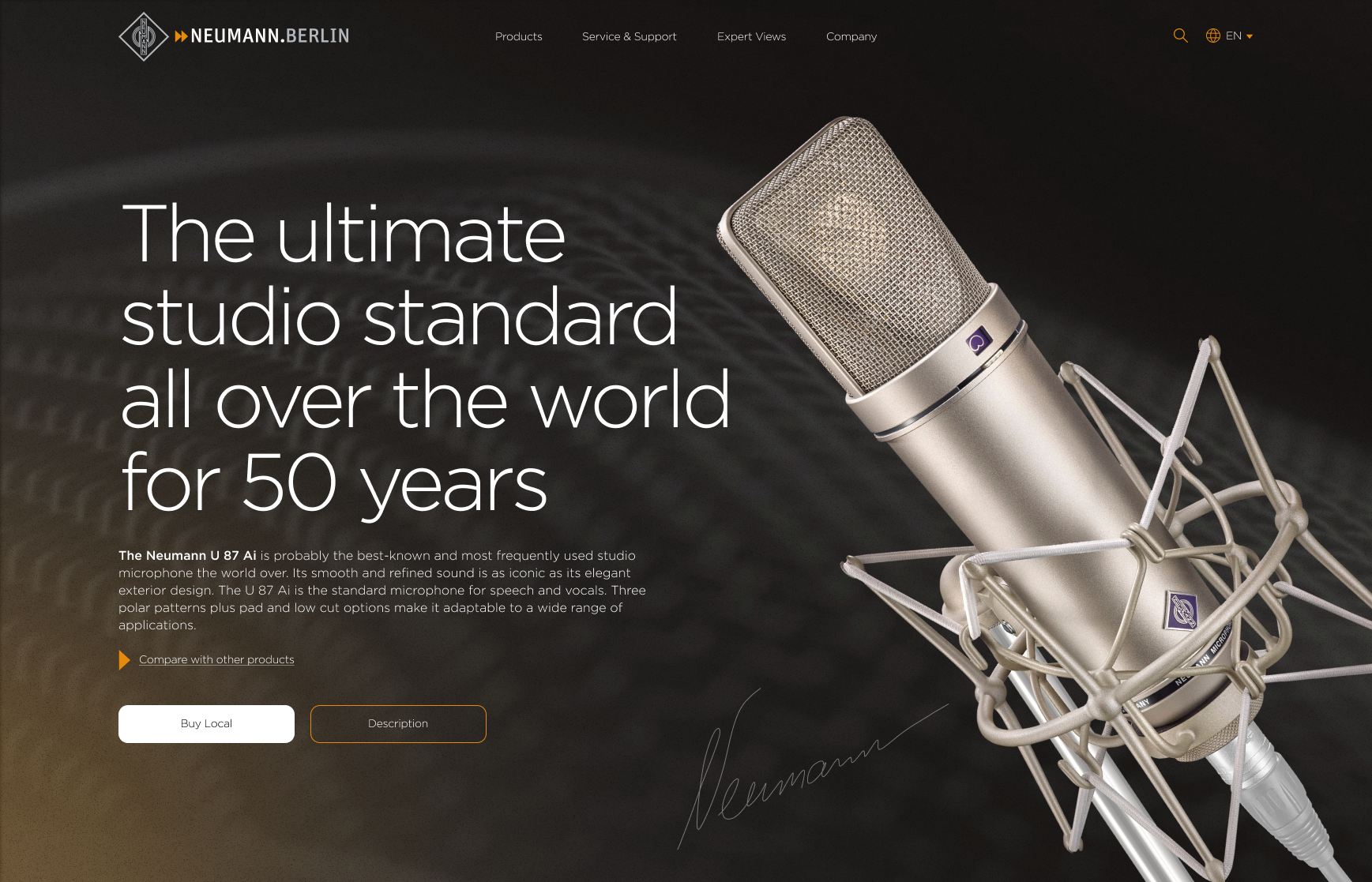 Neumann. Landing — Изображение №1 — Интерфейсы, Брендинг на Dprofile