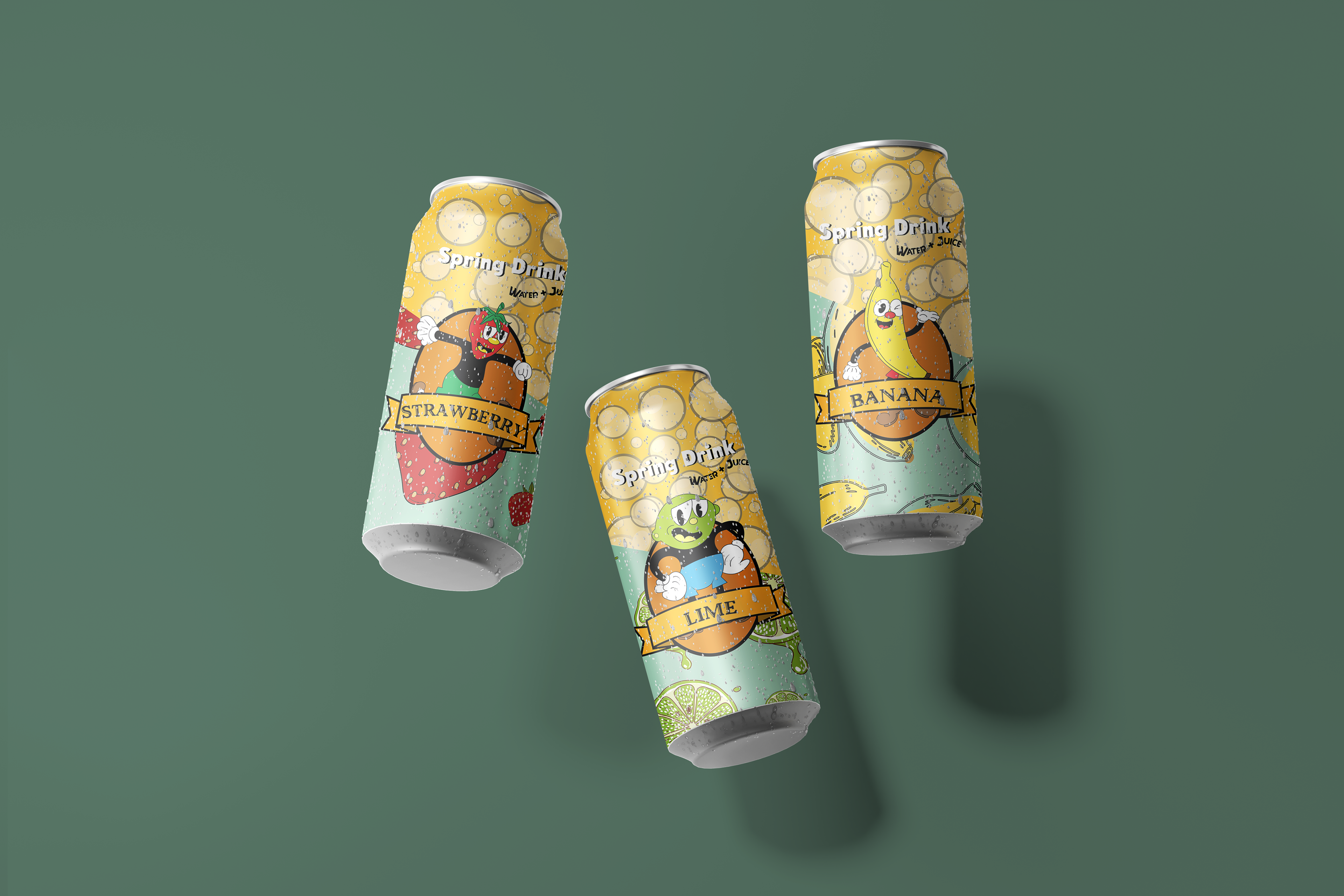 Packaging design Spring Drink | Разработка упаковки — Изображение №2 — Брендинг, Иллюстрация на Dprofile