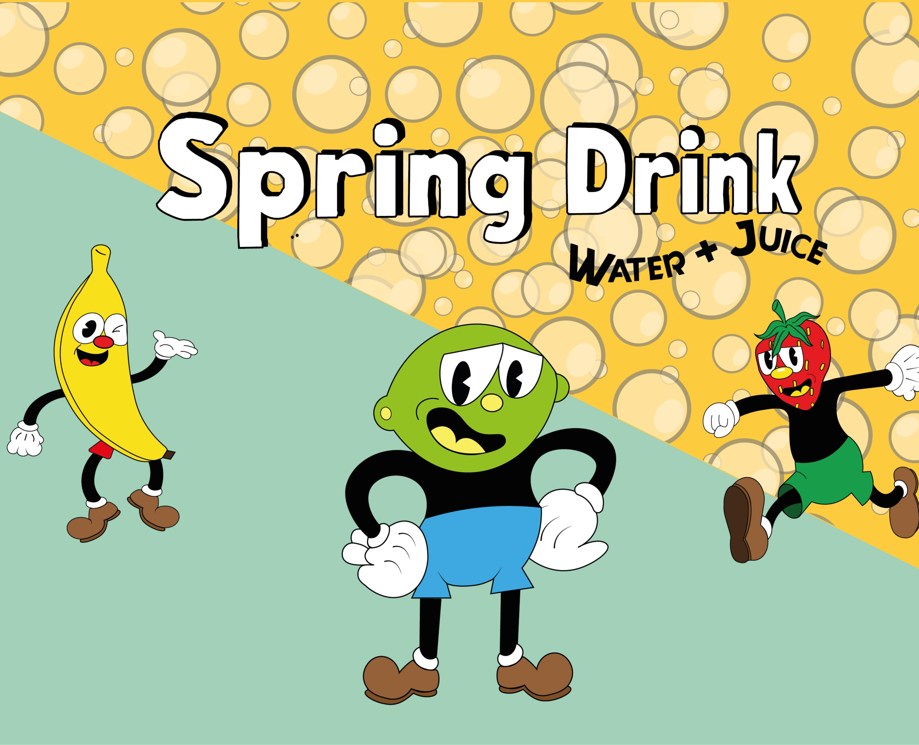 Packaging design Spring Drink | Разработка упаковки — Брендинг, Иллюстрация на Dprofile