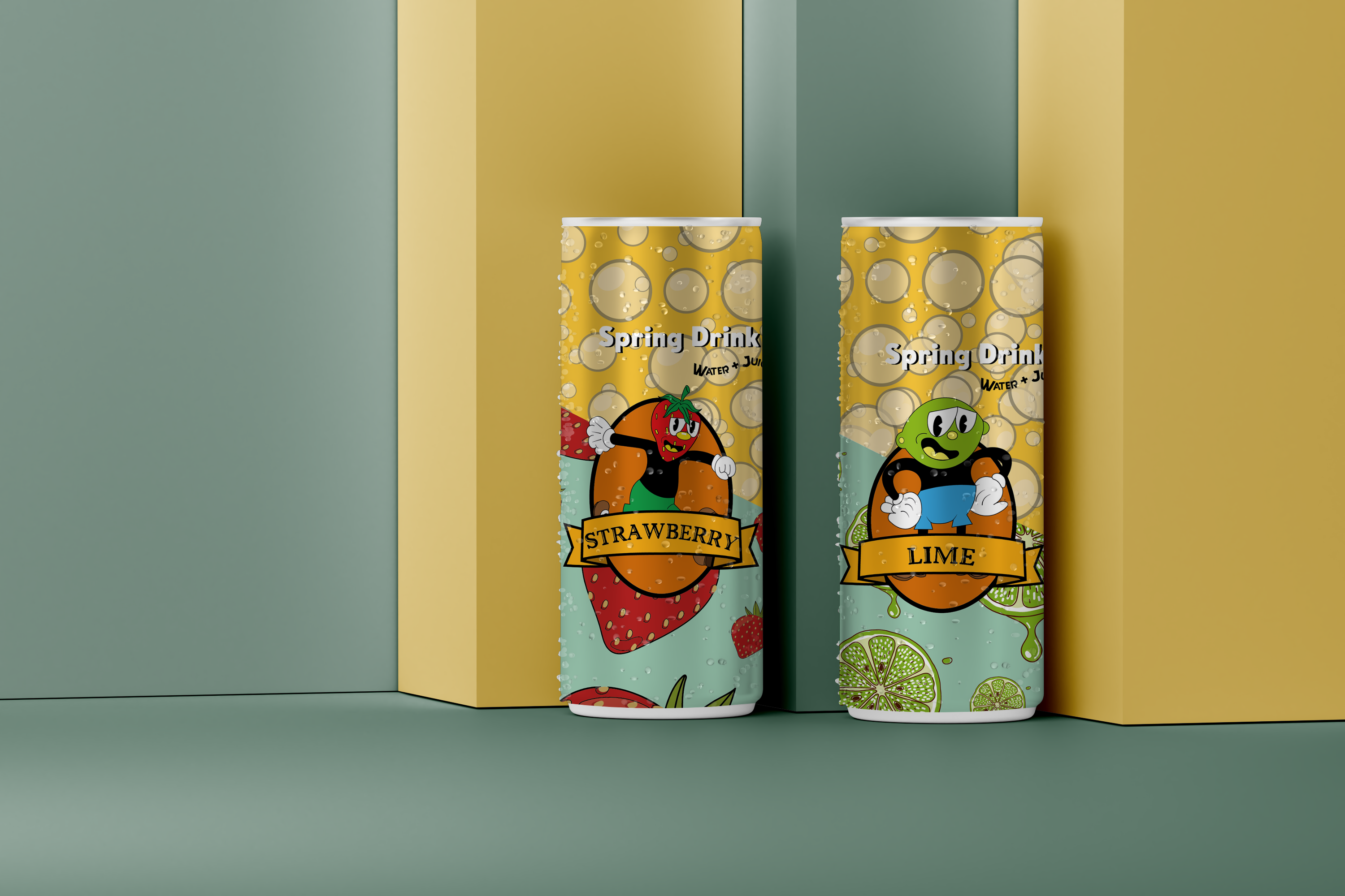 Packaging design Spring Drink | Разработка упаковки — Изображение №6 — Брендинг, Иллюстрация на Dprofile