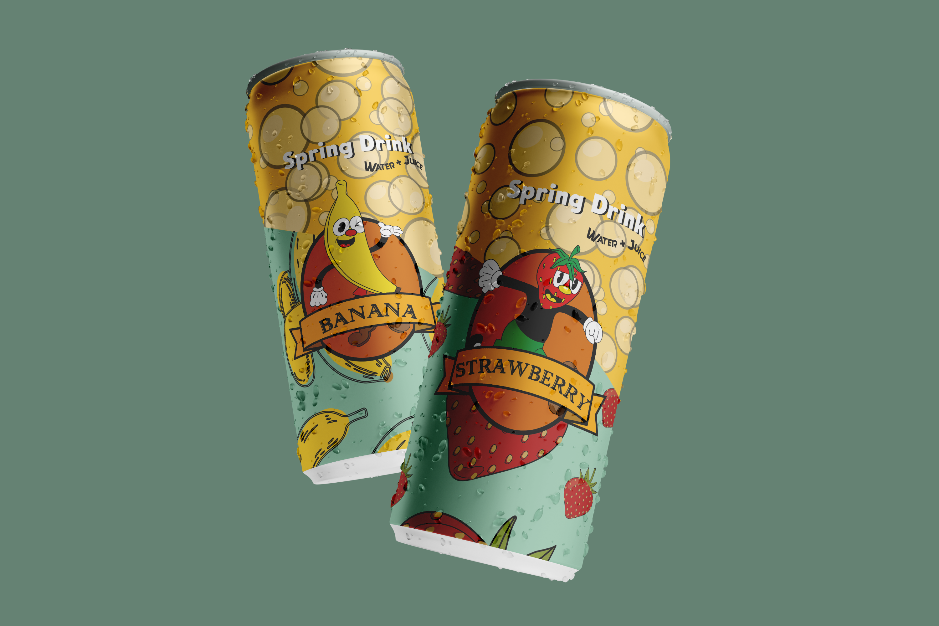 Packaging design Spring Drink | Разработка упаковки — Изображение №4 — Брендинг, Иллюстрация на Dprofile