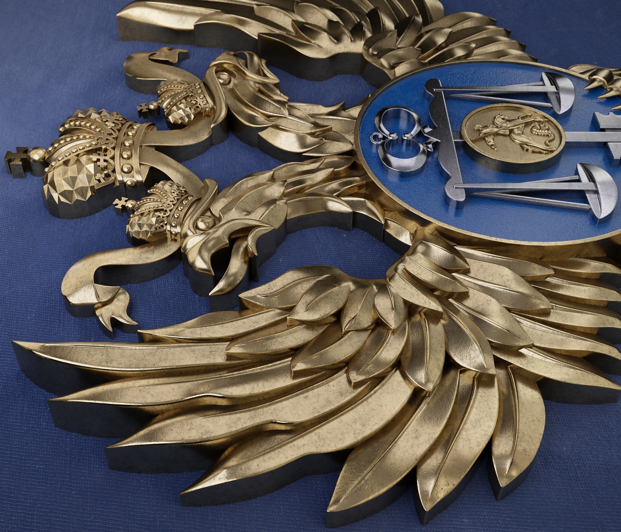 3D модель и визуализация герба Казначейства — Изображение №2 — Иллюстрация, 3D на Dprofile