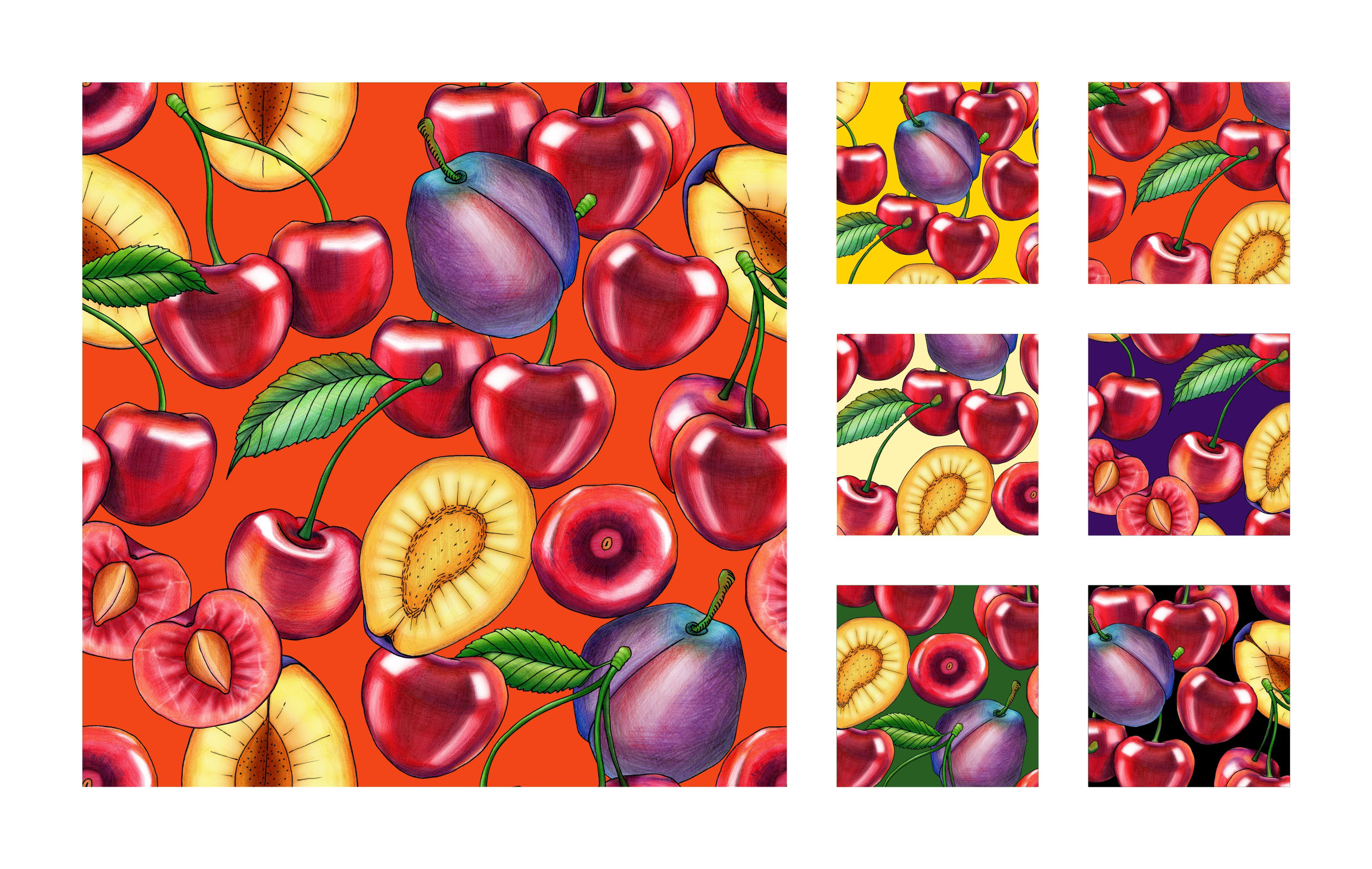 Pattern "Fruit.Mix" — Изображение №8 — Иллюстрация на Dprofile