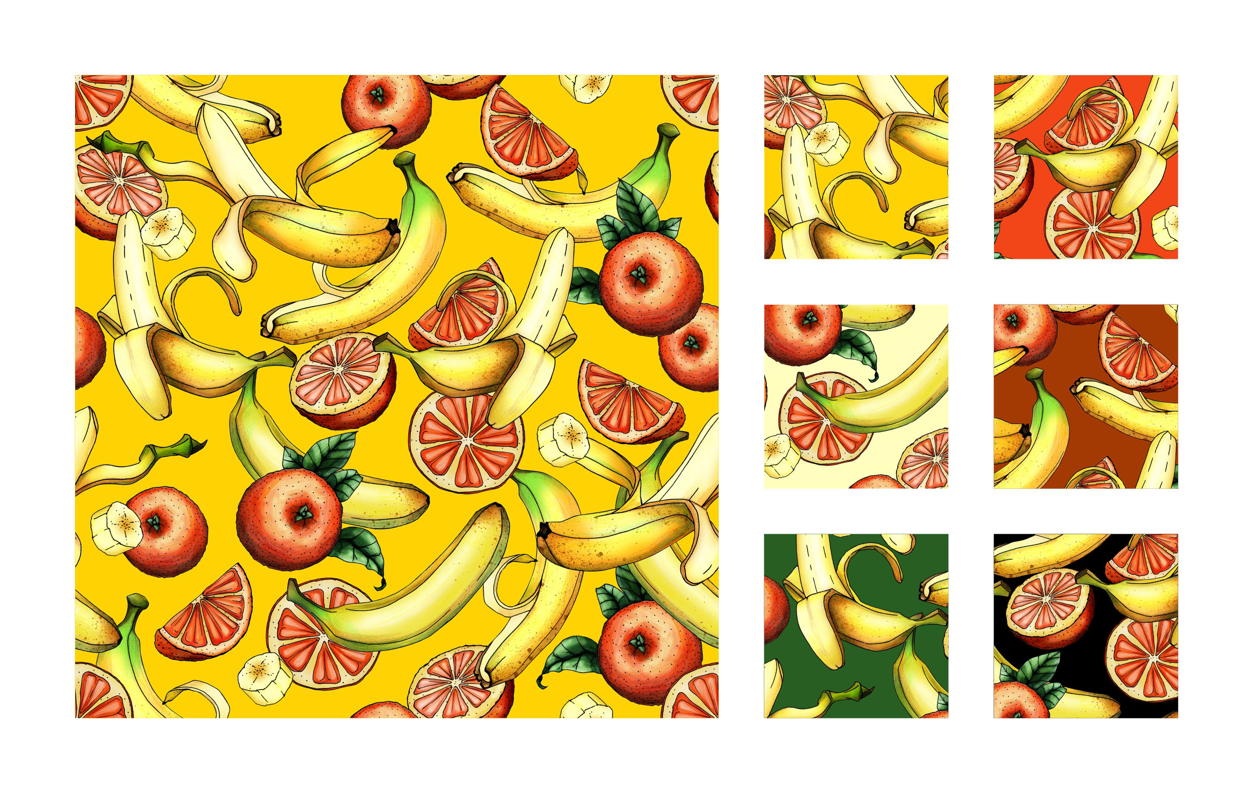 Pattern "Fruit.Mix" — Изображение №3 — Иллюстрация на Dprofile