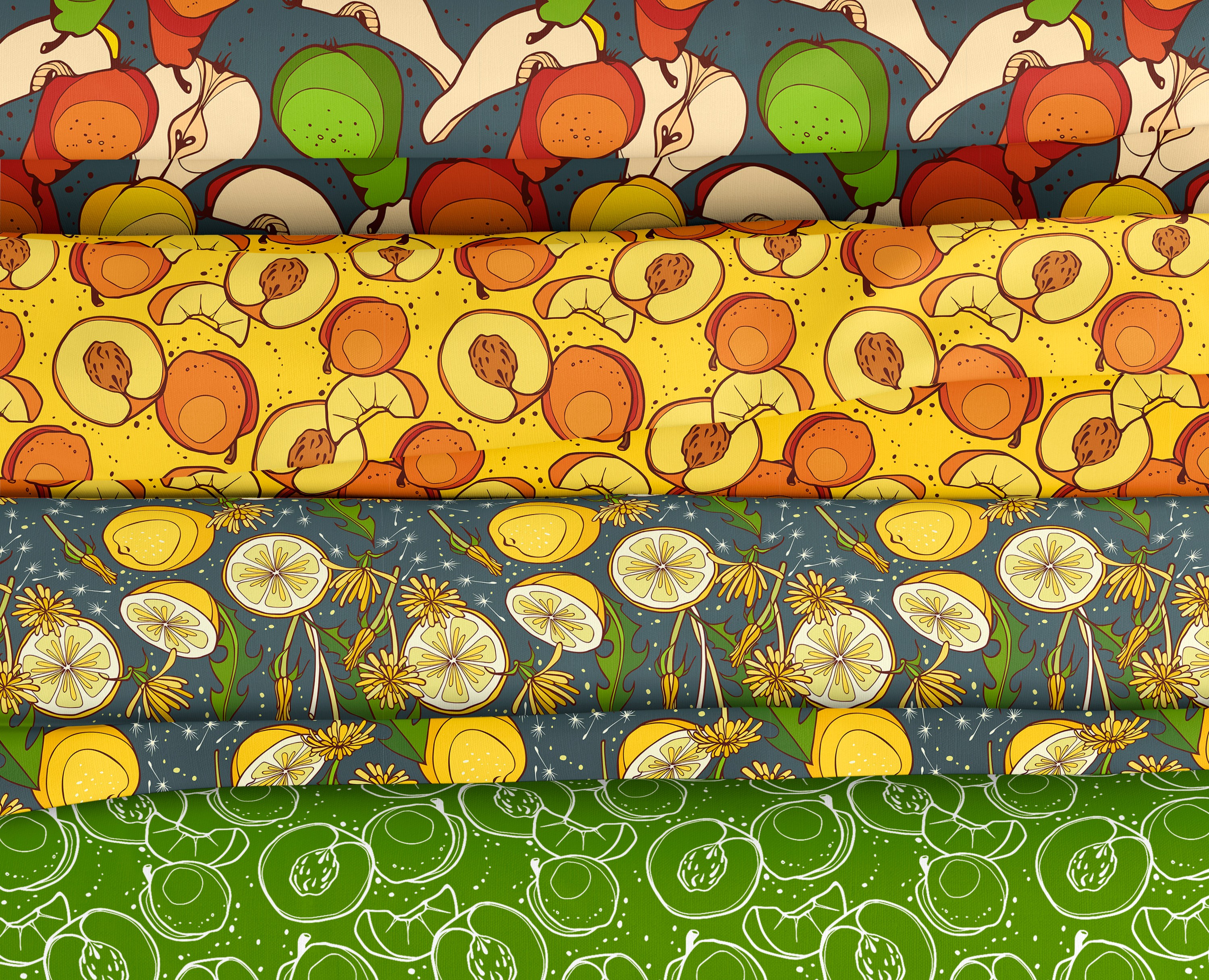 Pattern "Fruit.Mix" — Иллюстрация, Графика на Dprofile