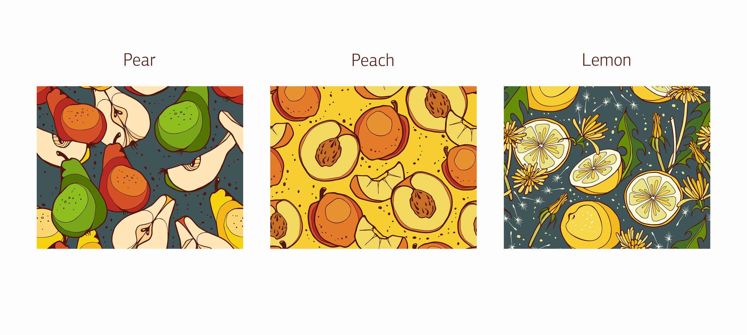 Pattern "Fruit.Mix" — Изображение №2 — Иллюстрация, Графика на Dprofile