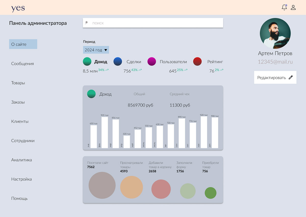 Interactive prototype for store YES — Изображение №13 — Интерфейсы на Dprofile
