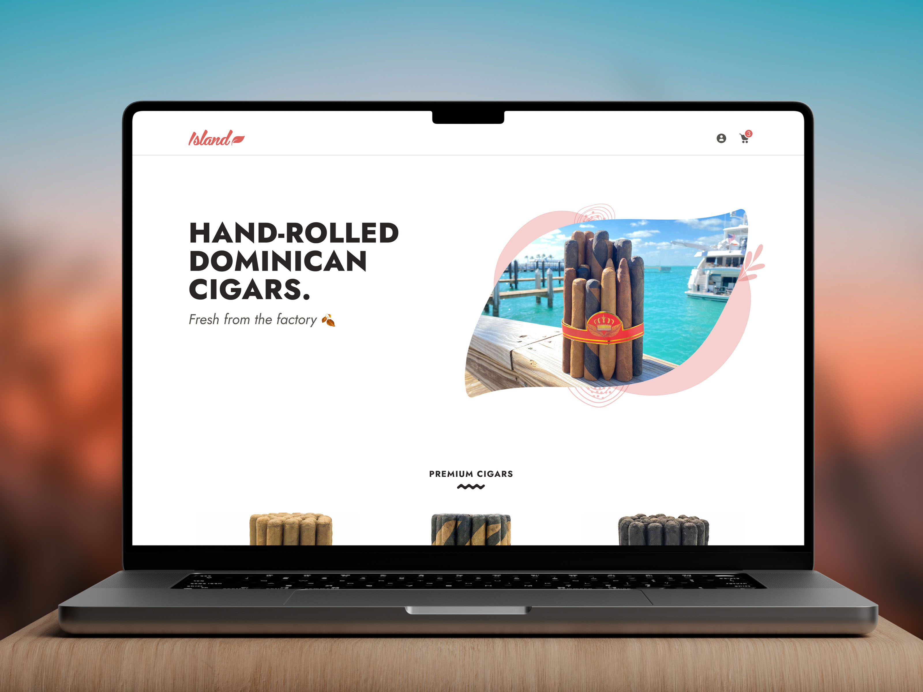 Island Cigar Factory — Cigar shop — Изображение №1 — Интерфейсы на Dprofile