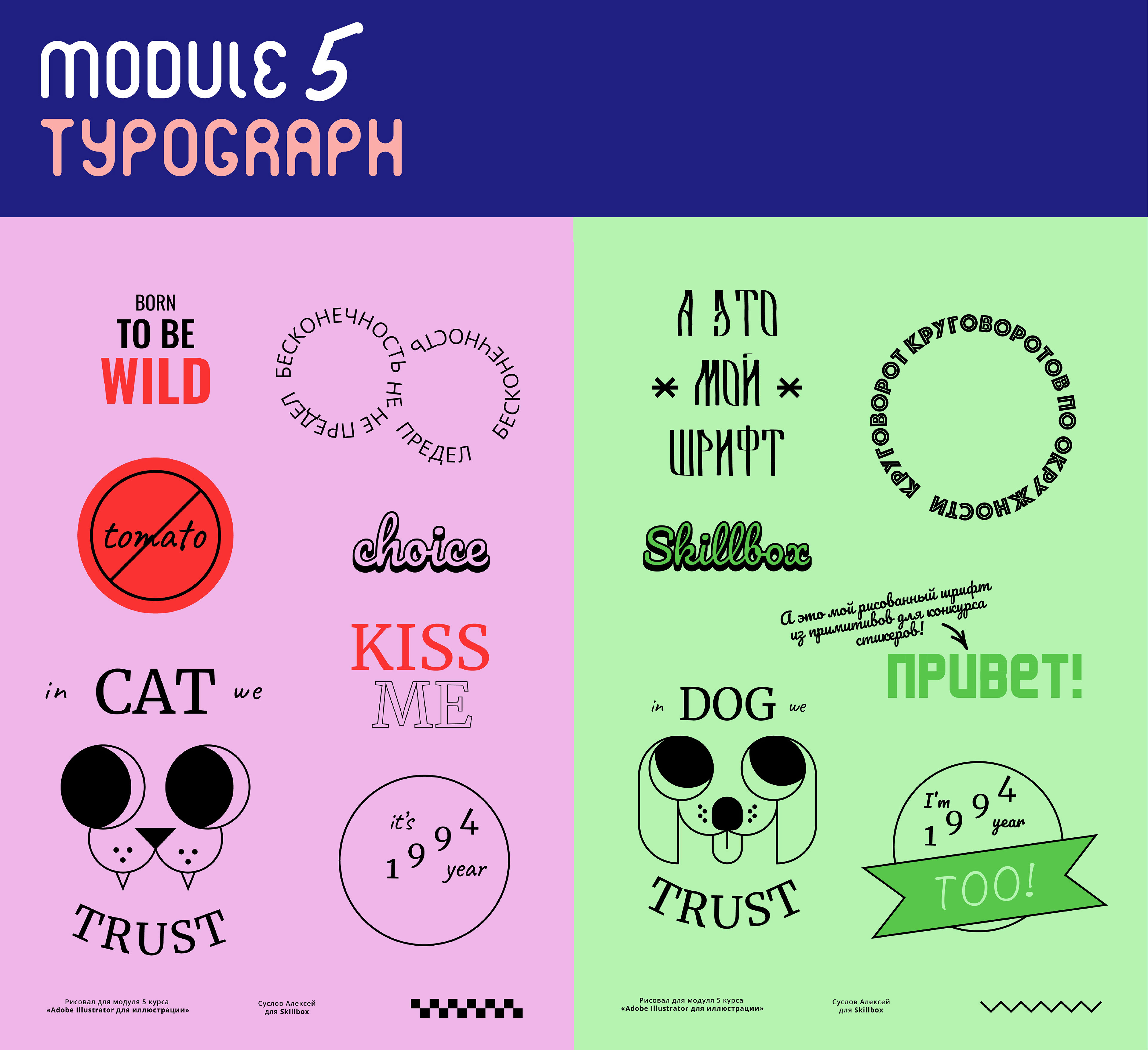 Skillbox course Adobe Illustrator for illustration — Изображение №5 — Иллюстрация, Графика на Dprofile