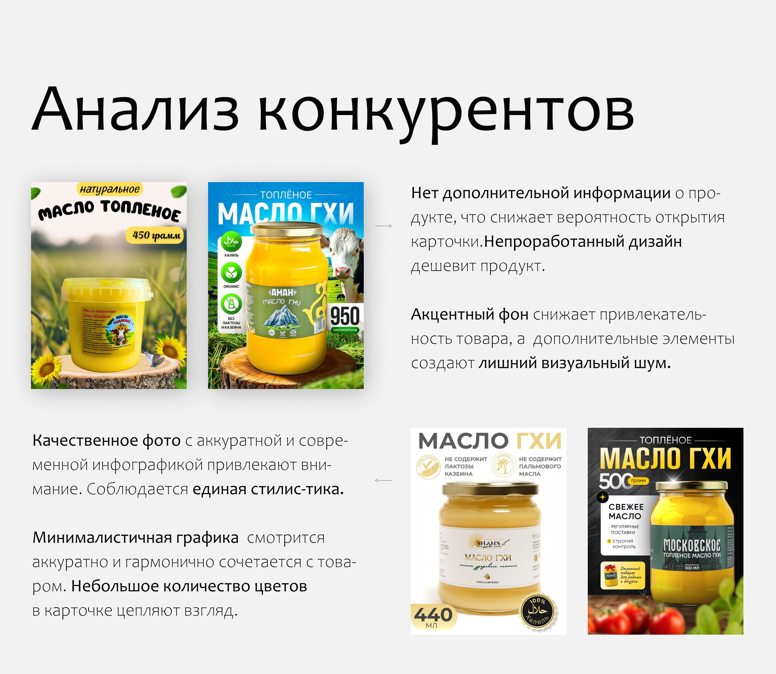 Инфографика для Wildberries / Масло ГХИ — Изображение №2 — Графика, Маркетинг на Dprofile