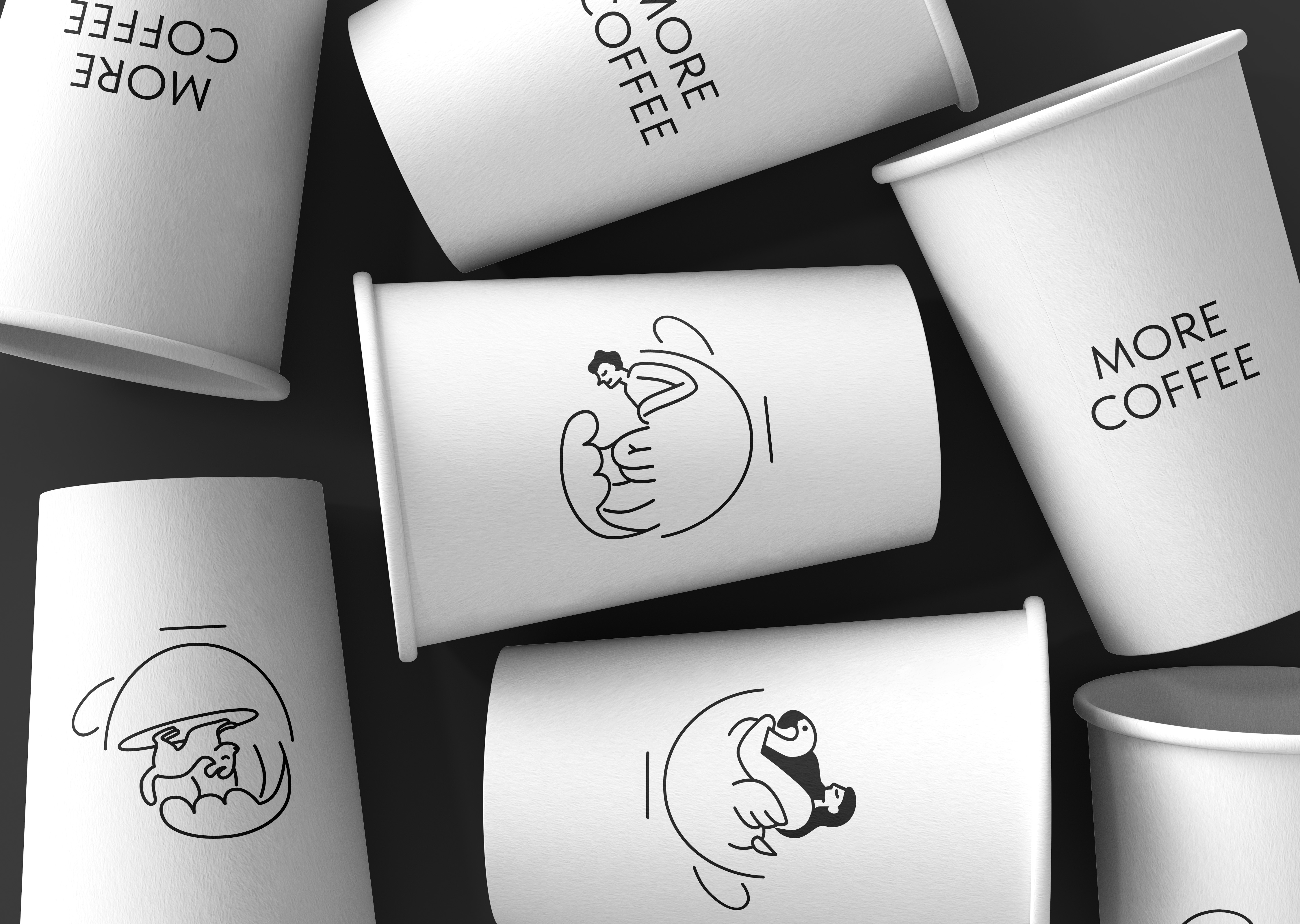 Логотип для кофейни MORE COFFEE — Изображение №5 — Брендинг, Иллюстрация на Dprofile
