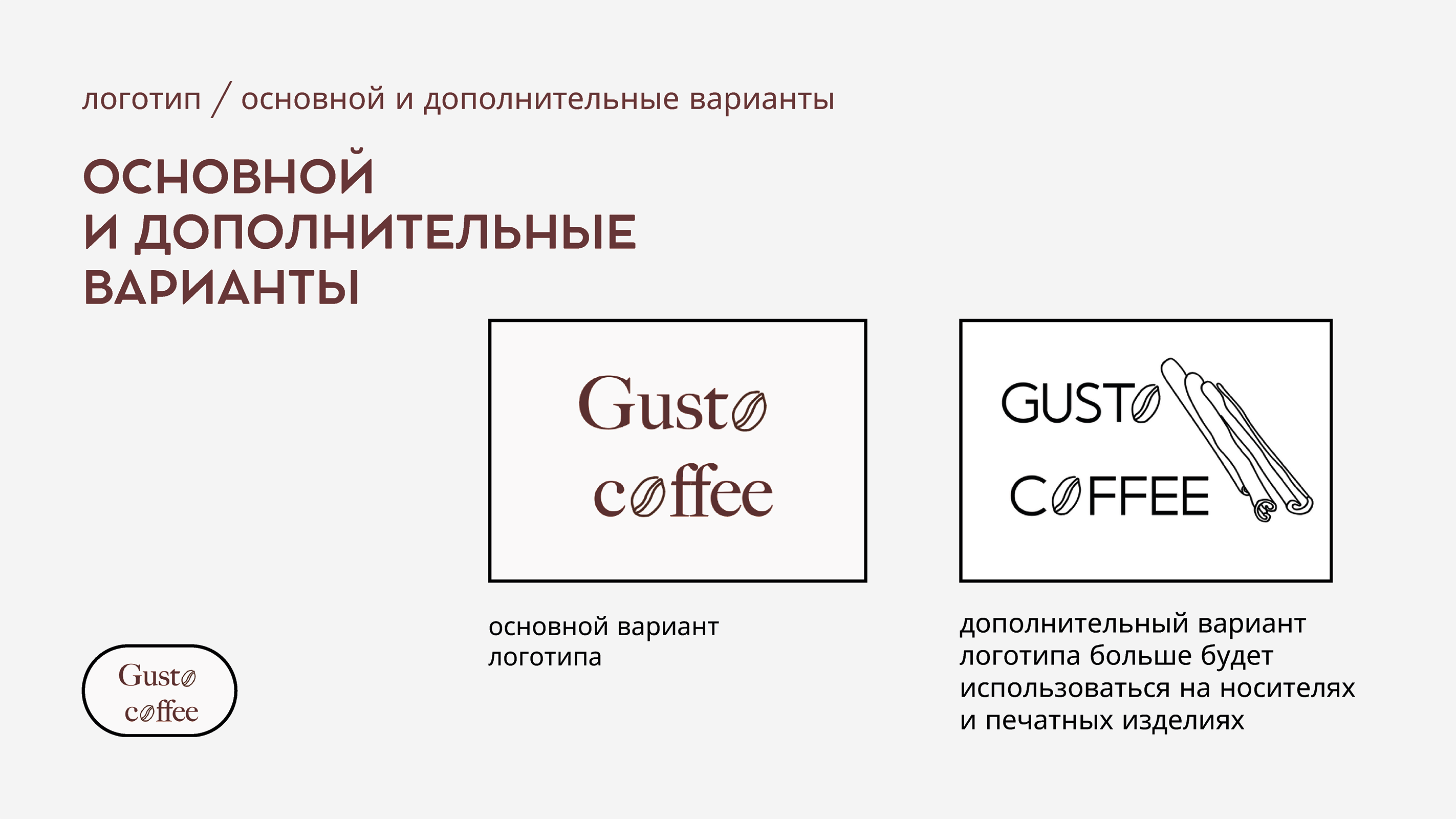 Логобук для кофейни-бистро Gusto coffee — Изображение №3 — Интерфейсы на Dprofile