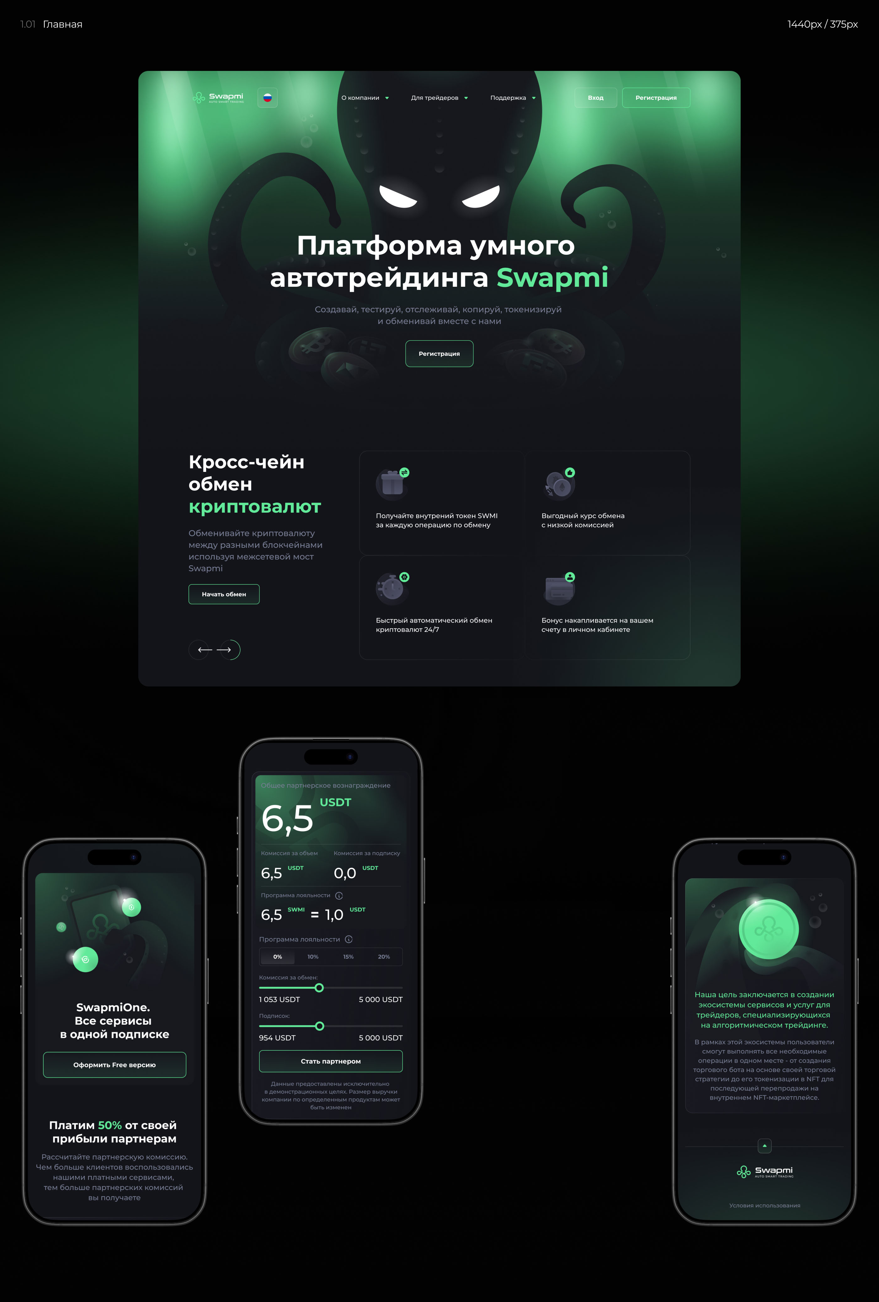 Smart trading platform | Swapmi — Изображение №2 — Интерфейсы на Dprofile