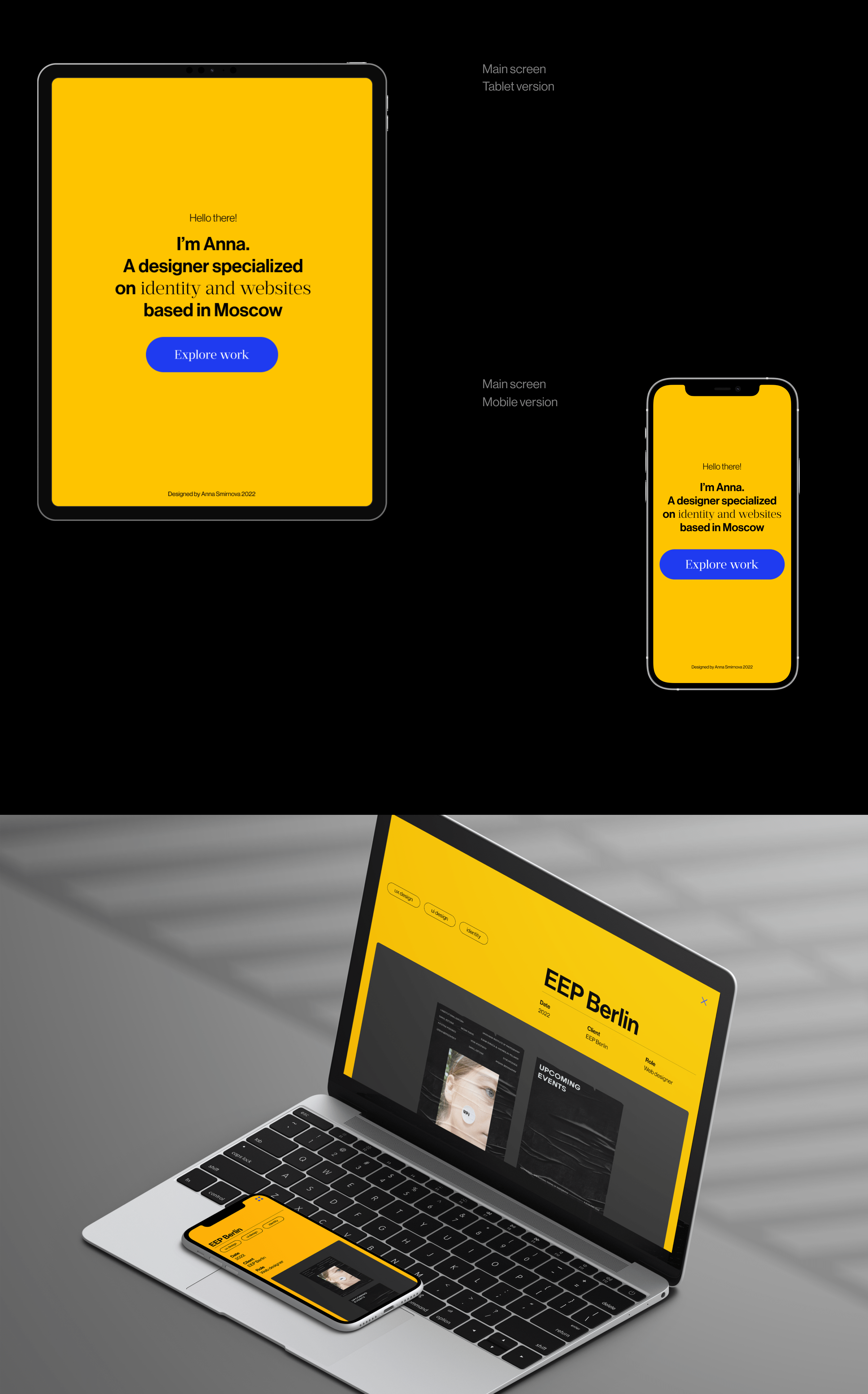 Portfolio Website — Изображение №2 — Интерфейсы на Dprofile