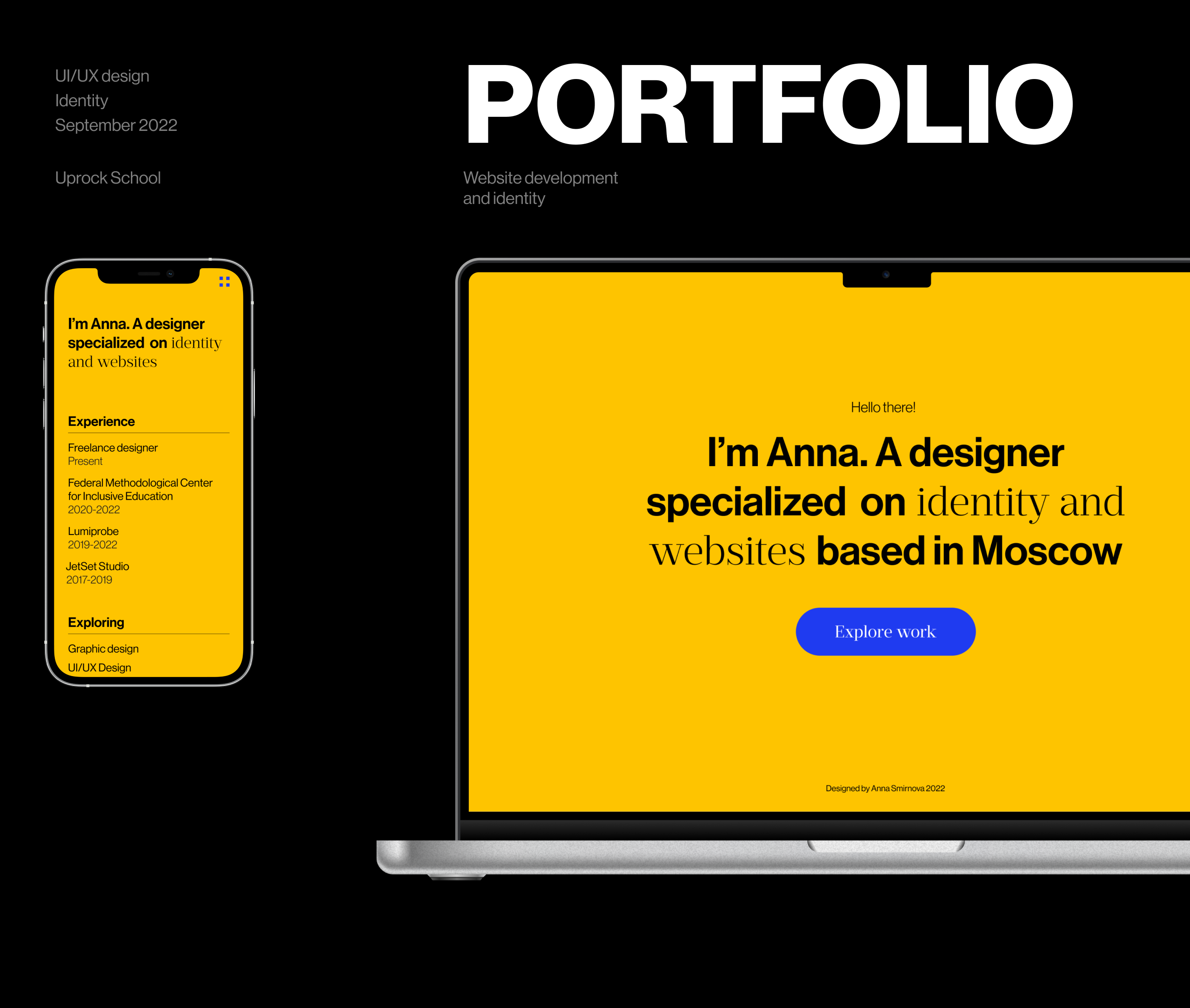 Portfolio Website — Изображение №1 — Интерфейсы на Dprofile