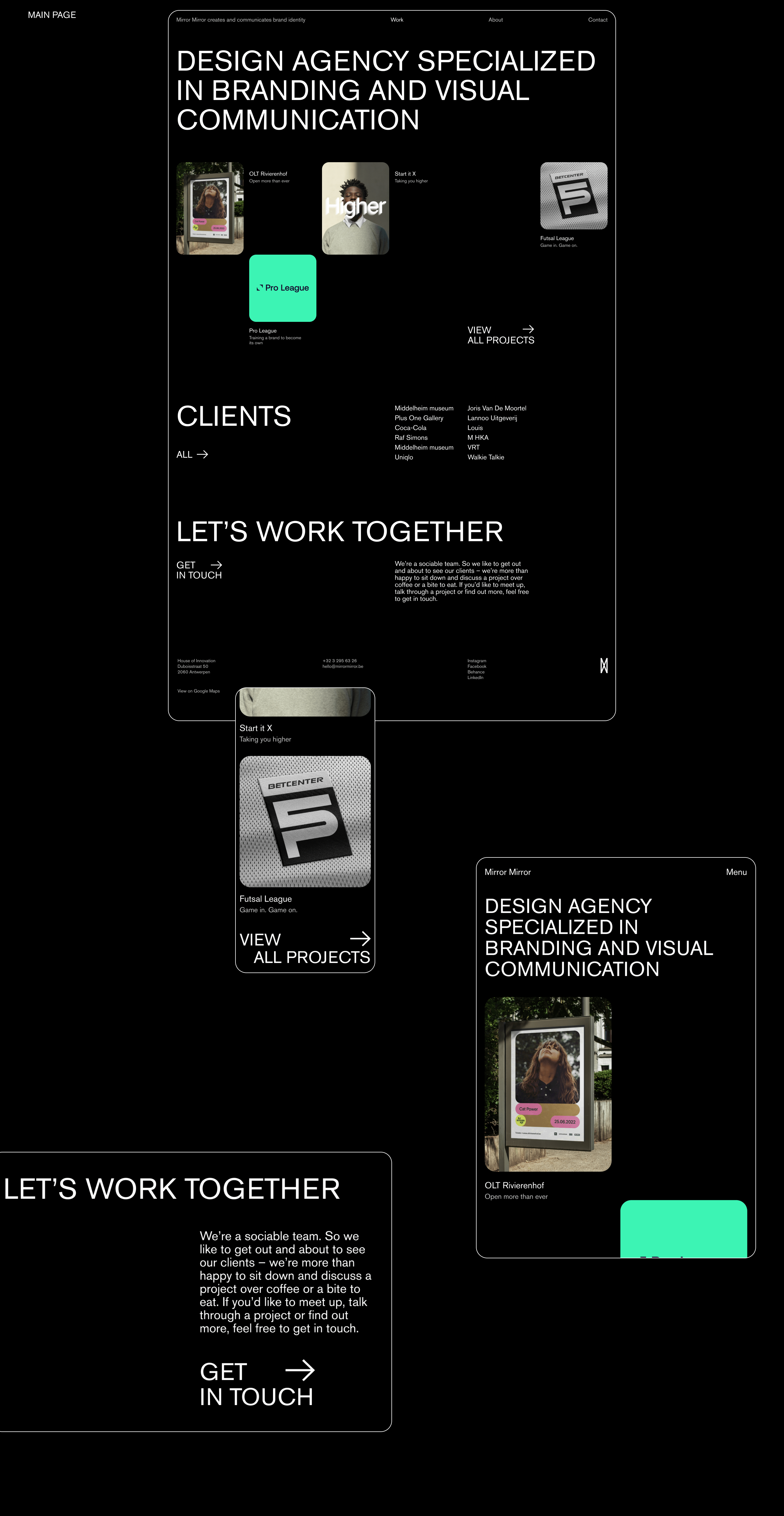 Mirror Mirror Agency Identity and Website — Изображение №2 — Интерфейсы на Dprofile
