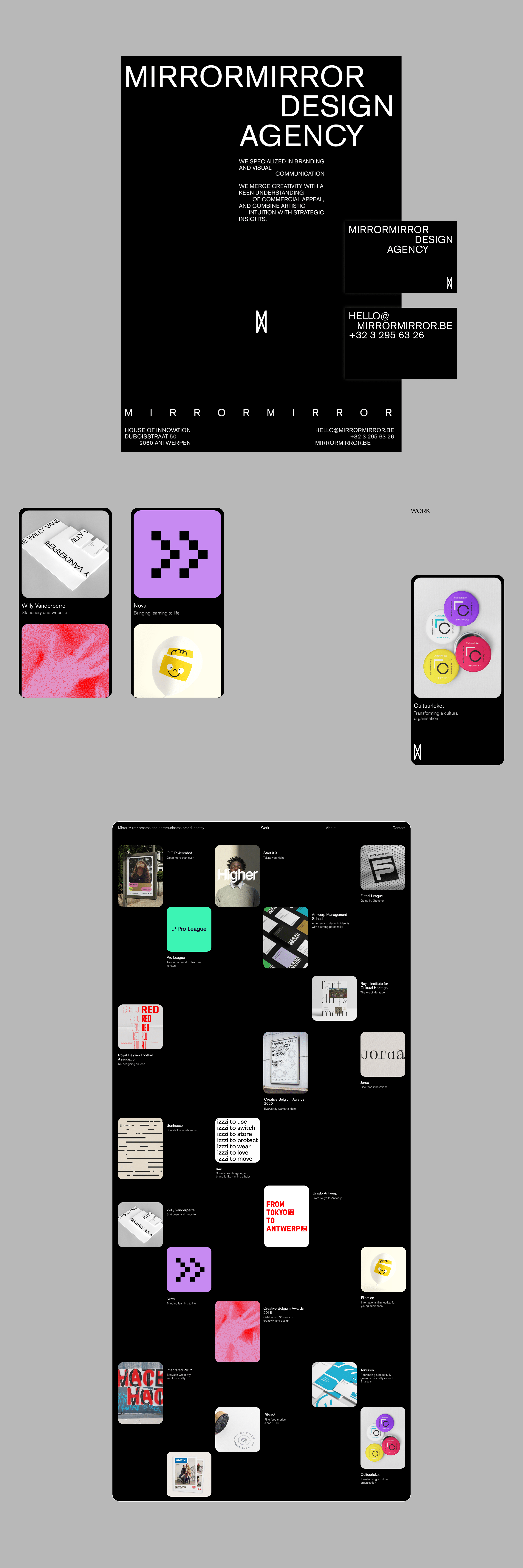 Mirror Mirror Agency Identity and Website — Изображение №3 — Интерфейсы на Dprofile