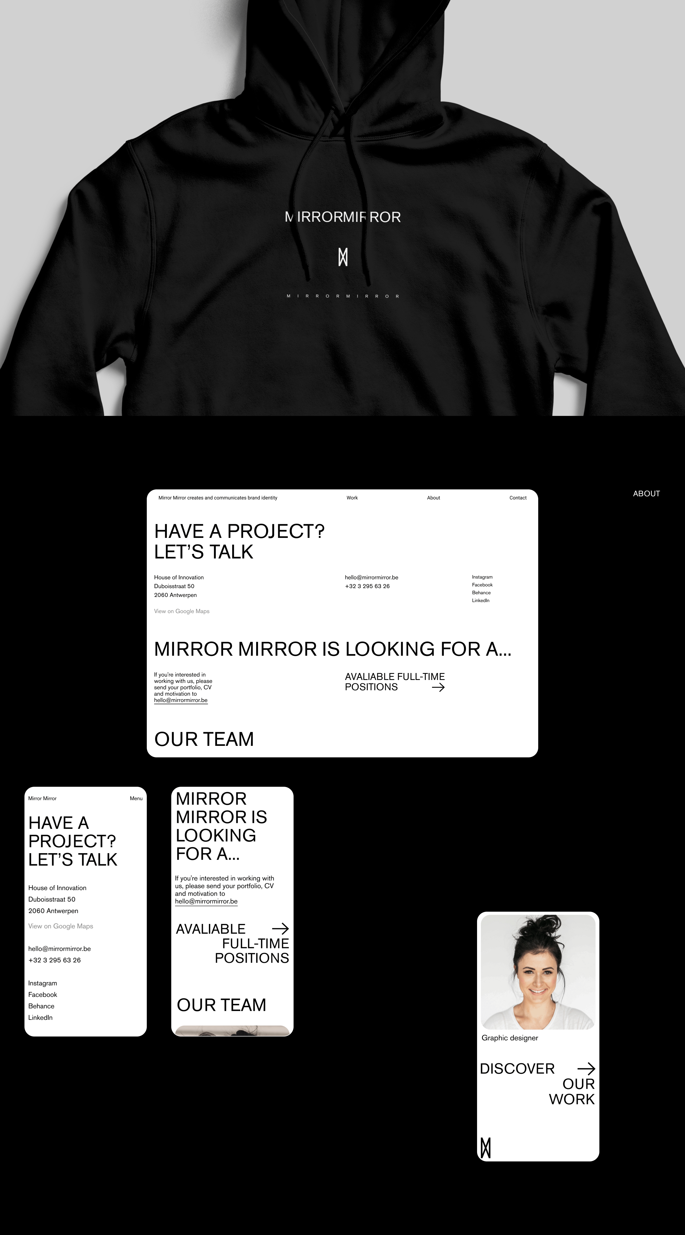 Mirror Mirror Agency Identity and Website — Изображение №5 — Интерфейсы на Dprofile