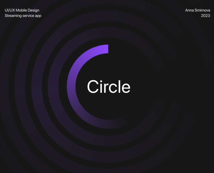 CIRCLE - Streaming Service Mobile App — Интерфейсы на Dprofile