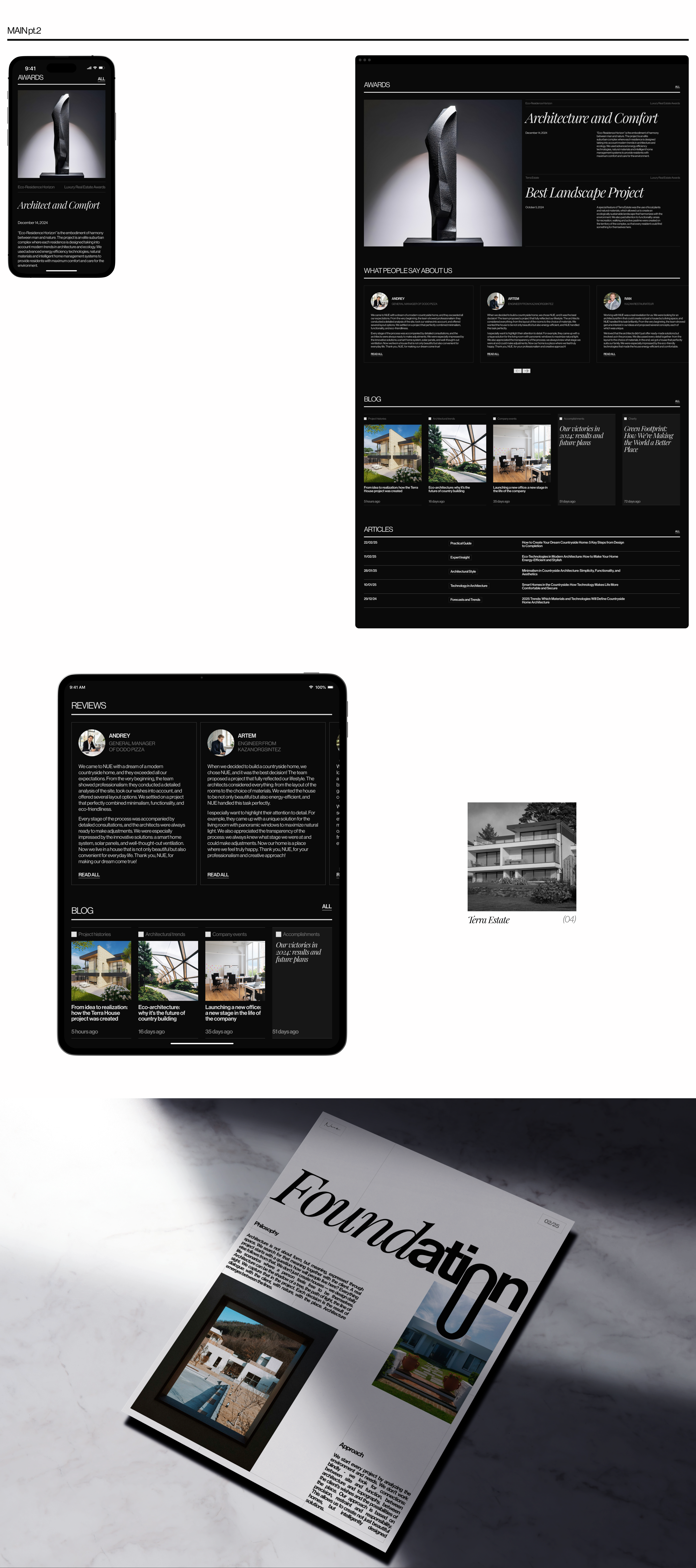 Bureau NUE | Corporate Website — Изображение №3 — Интерфейсы на Dprofile