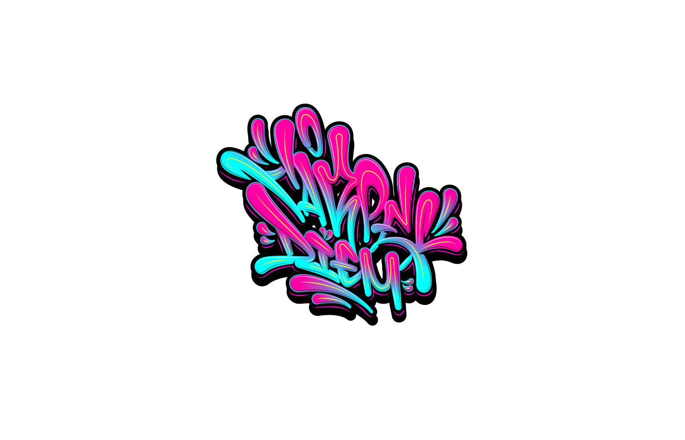 Lettering set 12/ Graffiti liquid style — Изображение №4 — Брендинг, Графика на Dprofile