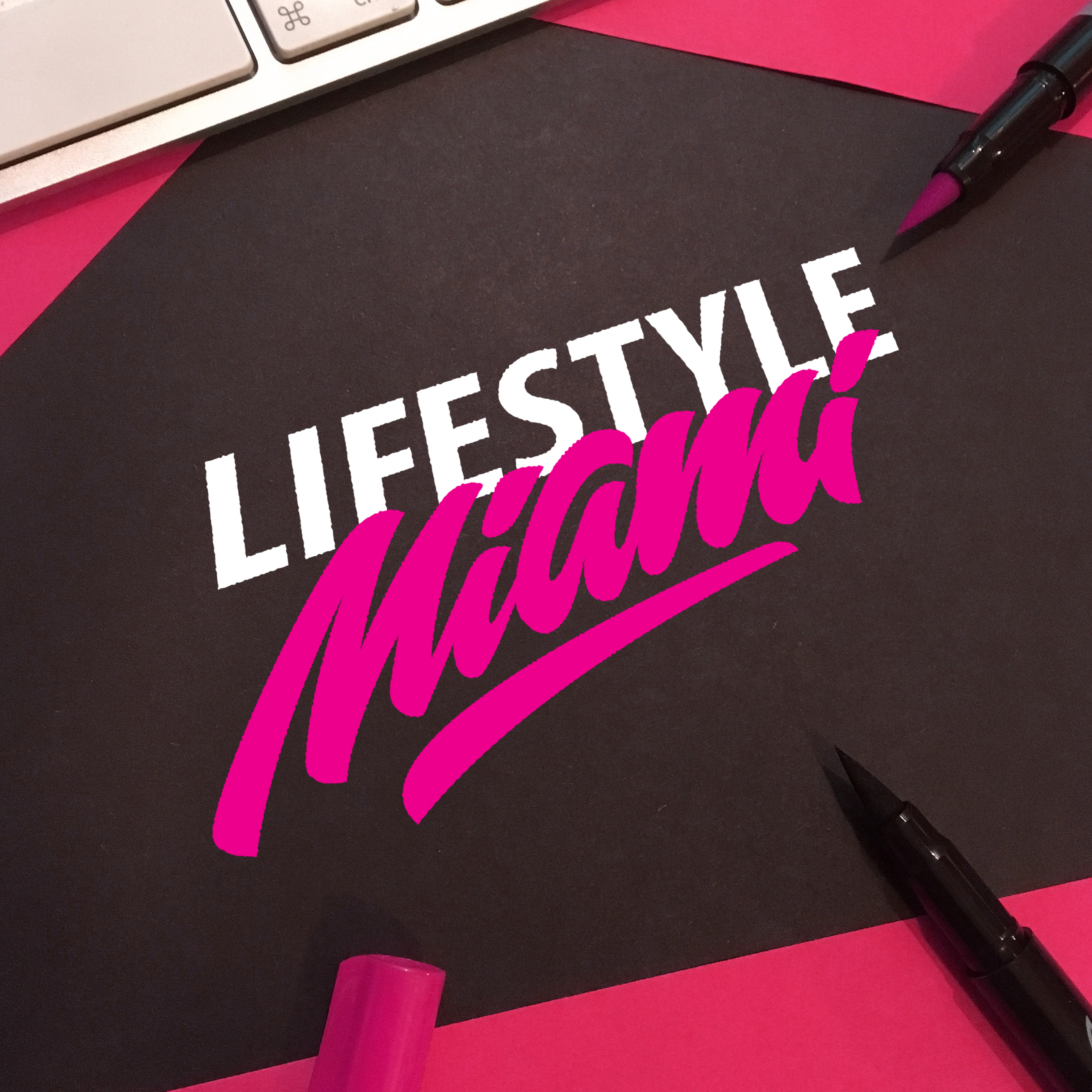 Lifestyle Miami - lettering logo — Изображение №1 — Брендинг, Графика на Dprofile