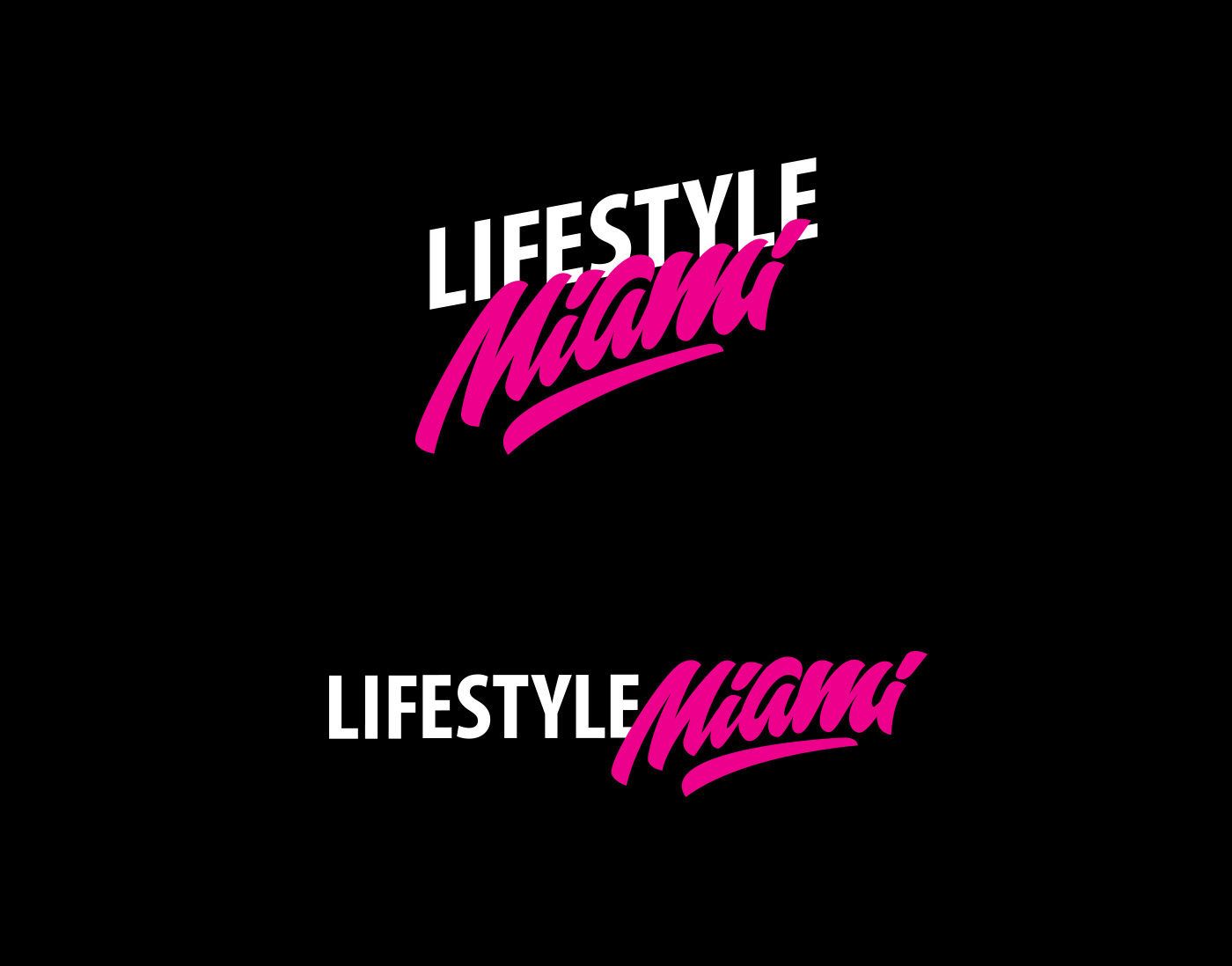 Lifestyle Miami - lettering logo — Изображение №2 — Брендинг, Графика на Dprofile