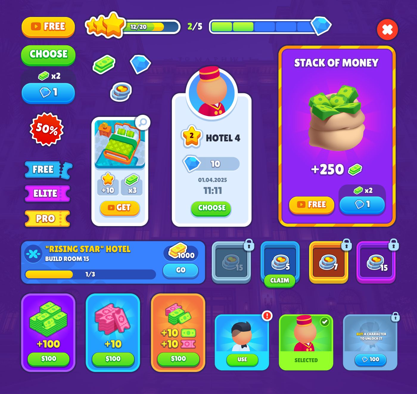 My Perfect Hotel/UI — Изображение №2 — Интерфейсы, Графика на Dprofile