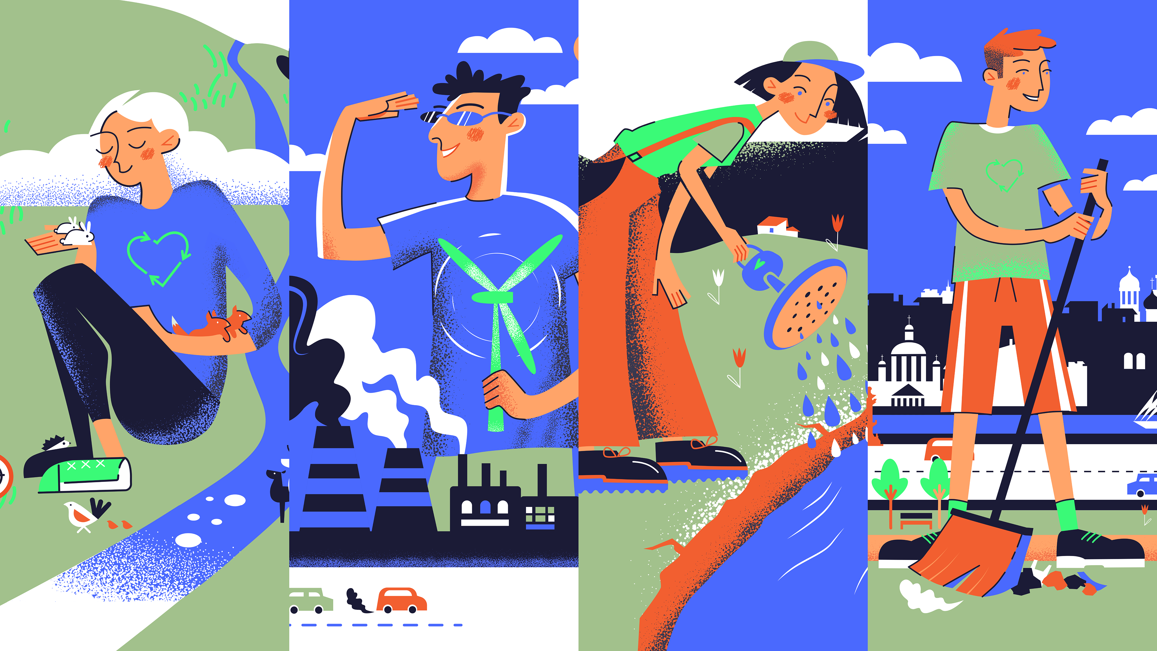 Серия плакатов на тему экологии. Ecology posters — Изображение №1 — Иллюстрация, Графика на Dprofile