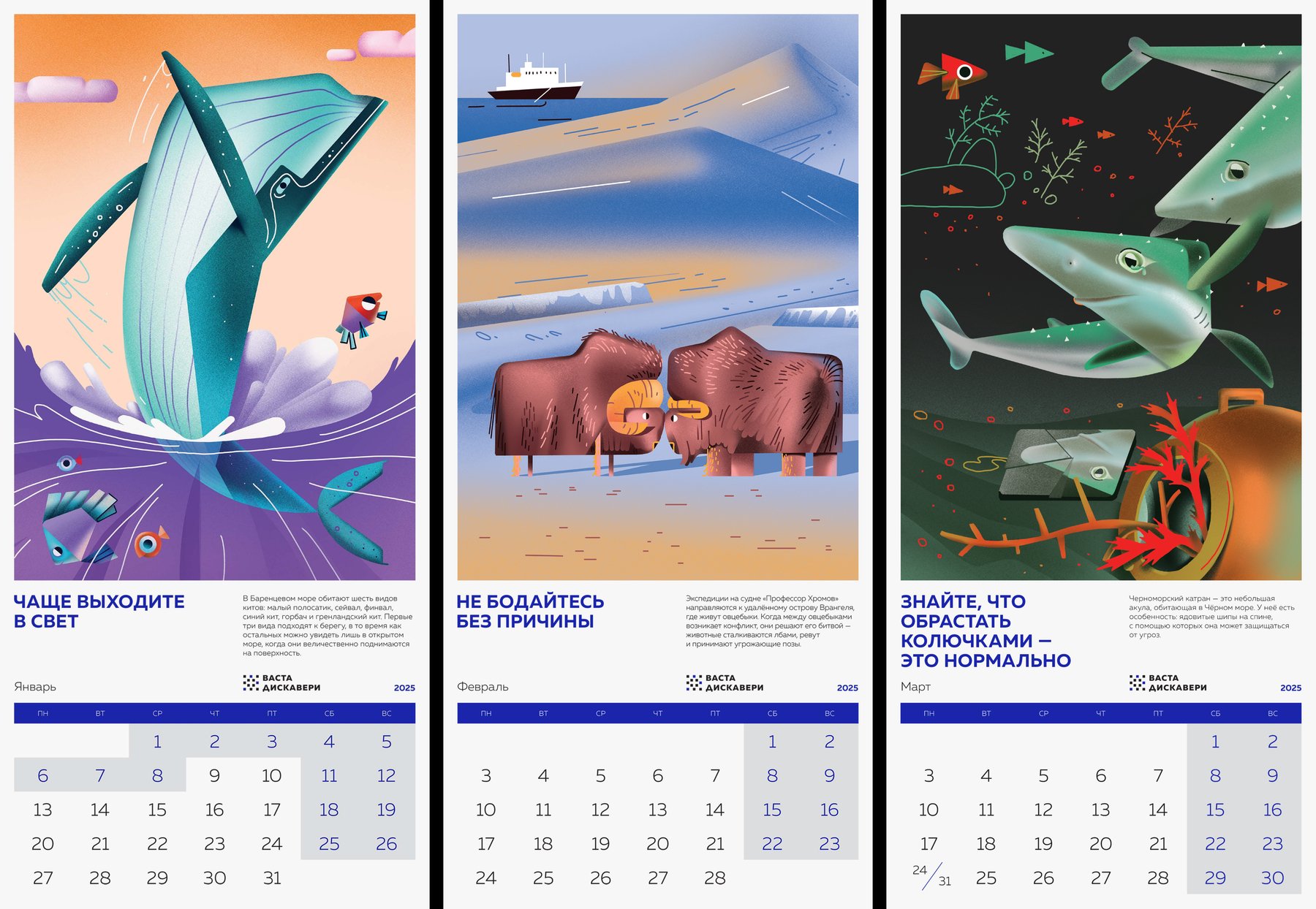 «Мудрые советы живой природы» — календарь для ВАСТА ДИСКАВЕ… — Изображение №6 — Иллюстрация, Графика на Dprofile