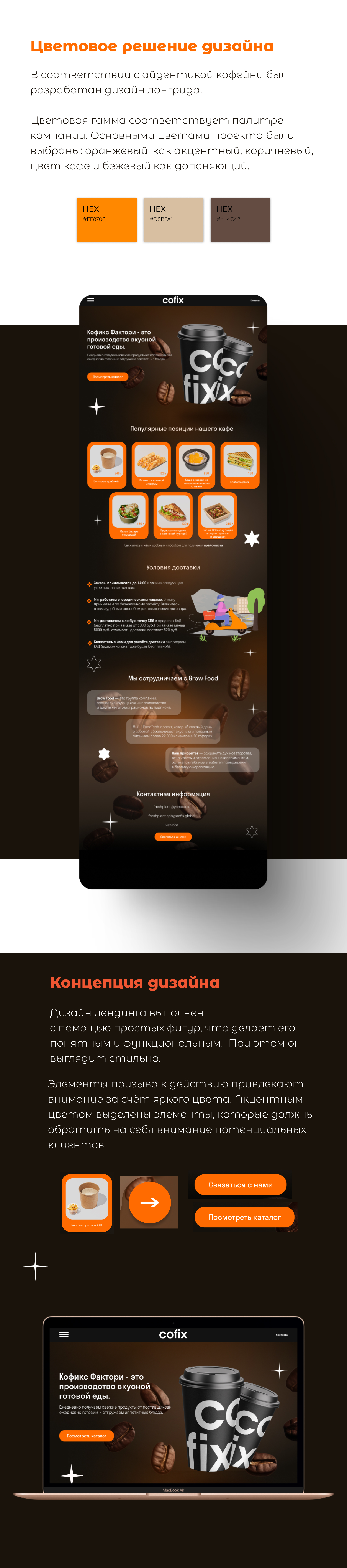 Дизайн лендинга для кофейни — Изображение №3 — Интерфейсы, Графика на Dprofile