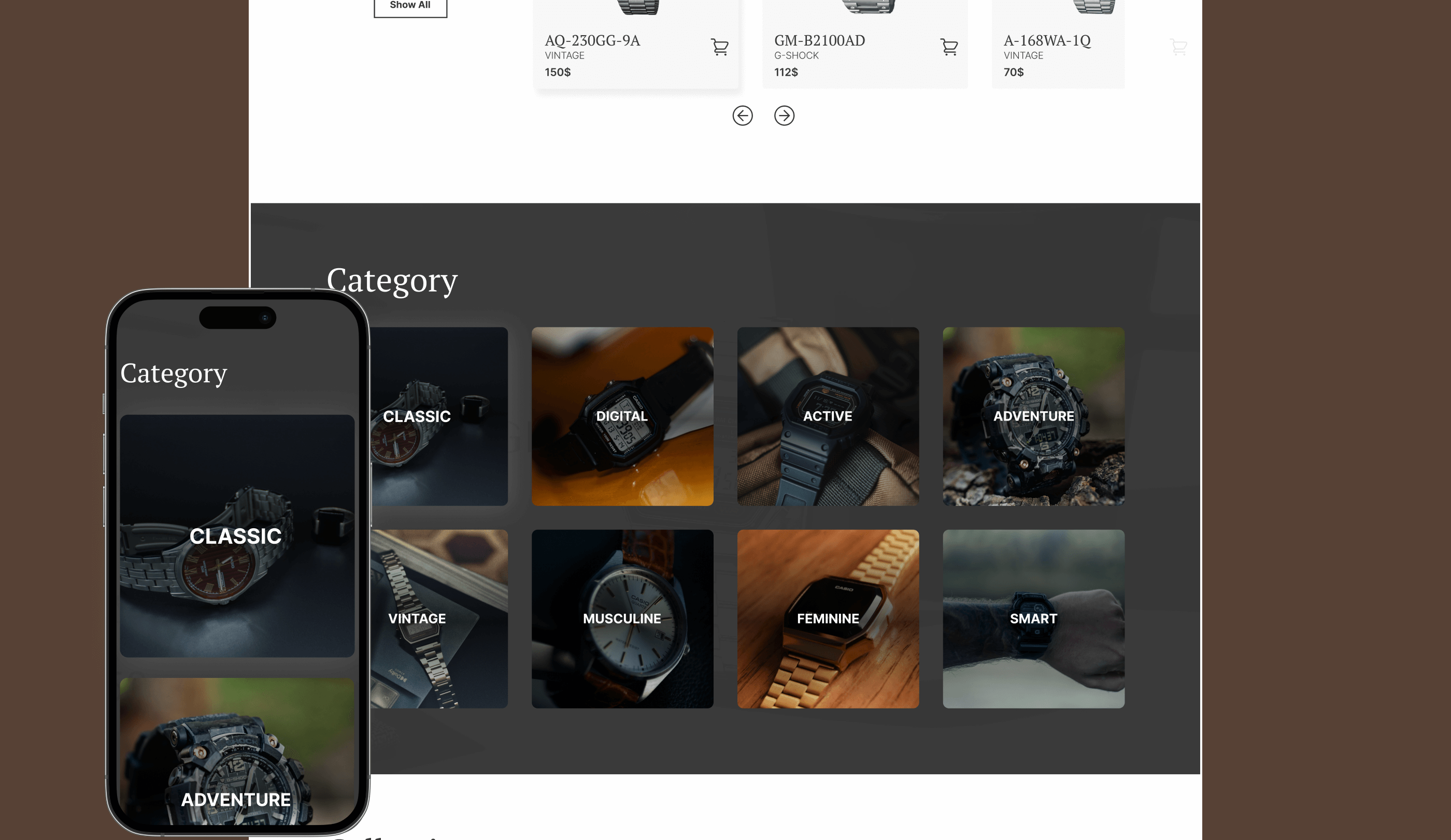 Casio Редизайн сайта | E-commerce проект — Изображение №6 — Интерфейсы, Анимация на Dprofile