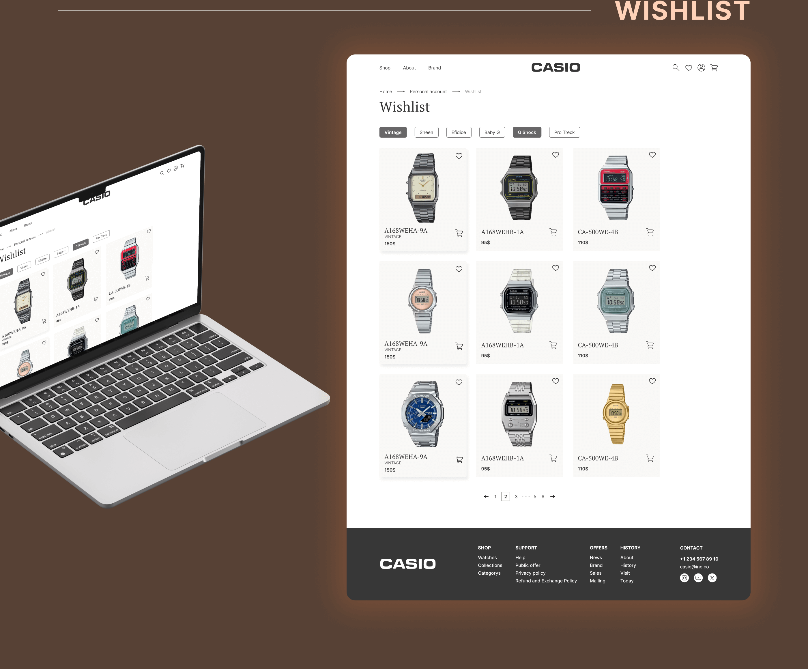 Casio Редизайн сайта | E-commerce проект — Изображение №17 — Интерфейсы, Анимация на Dprofile