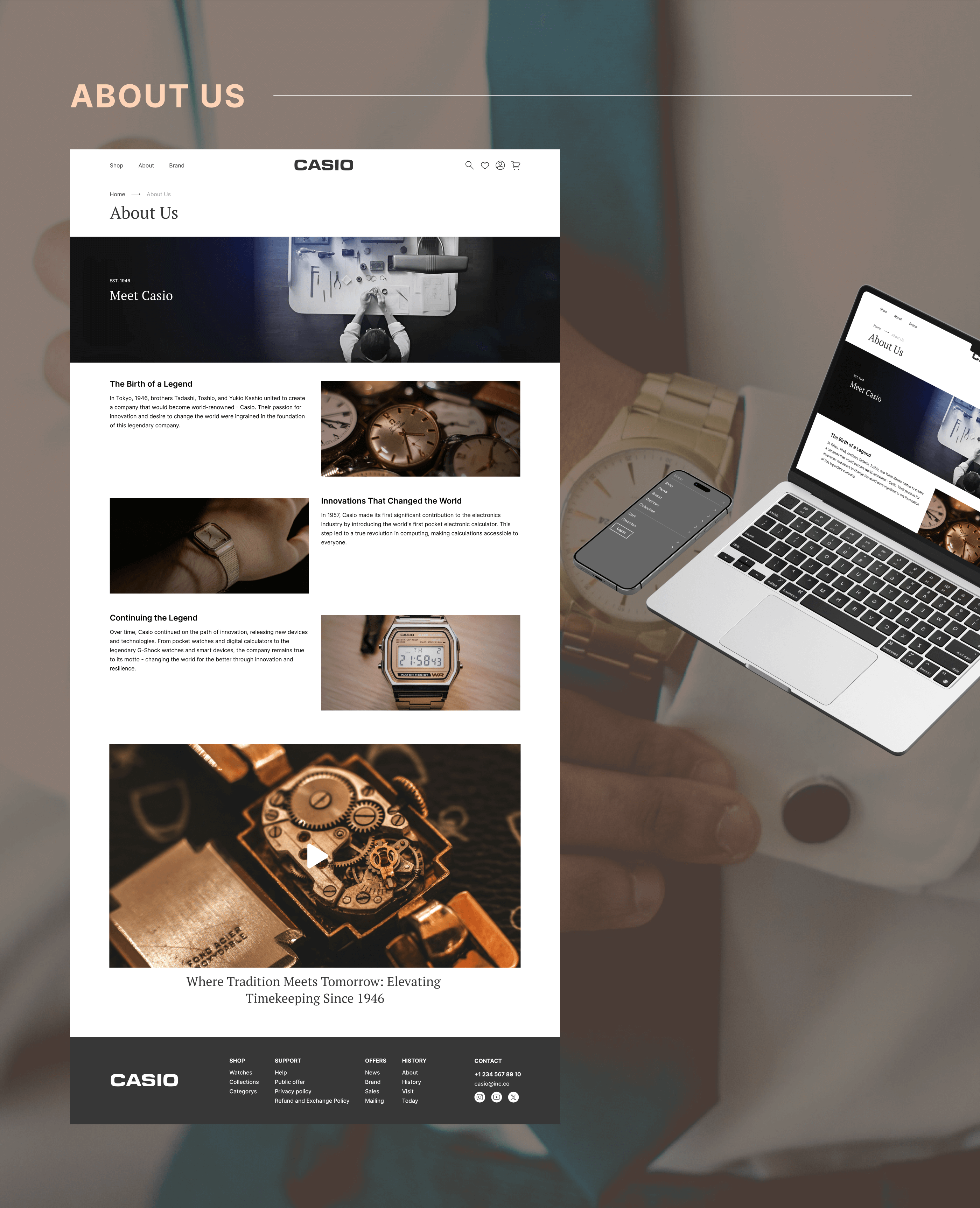 Casio Редизайн сайта | E-commerce проект — Изображение №18 — Интерфейсы, Анимация на Dprofile